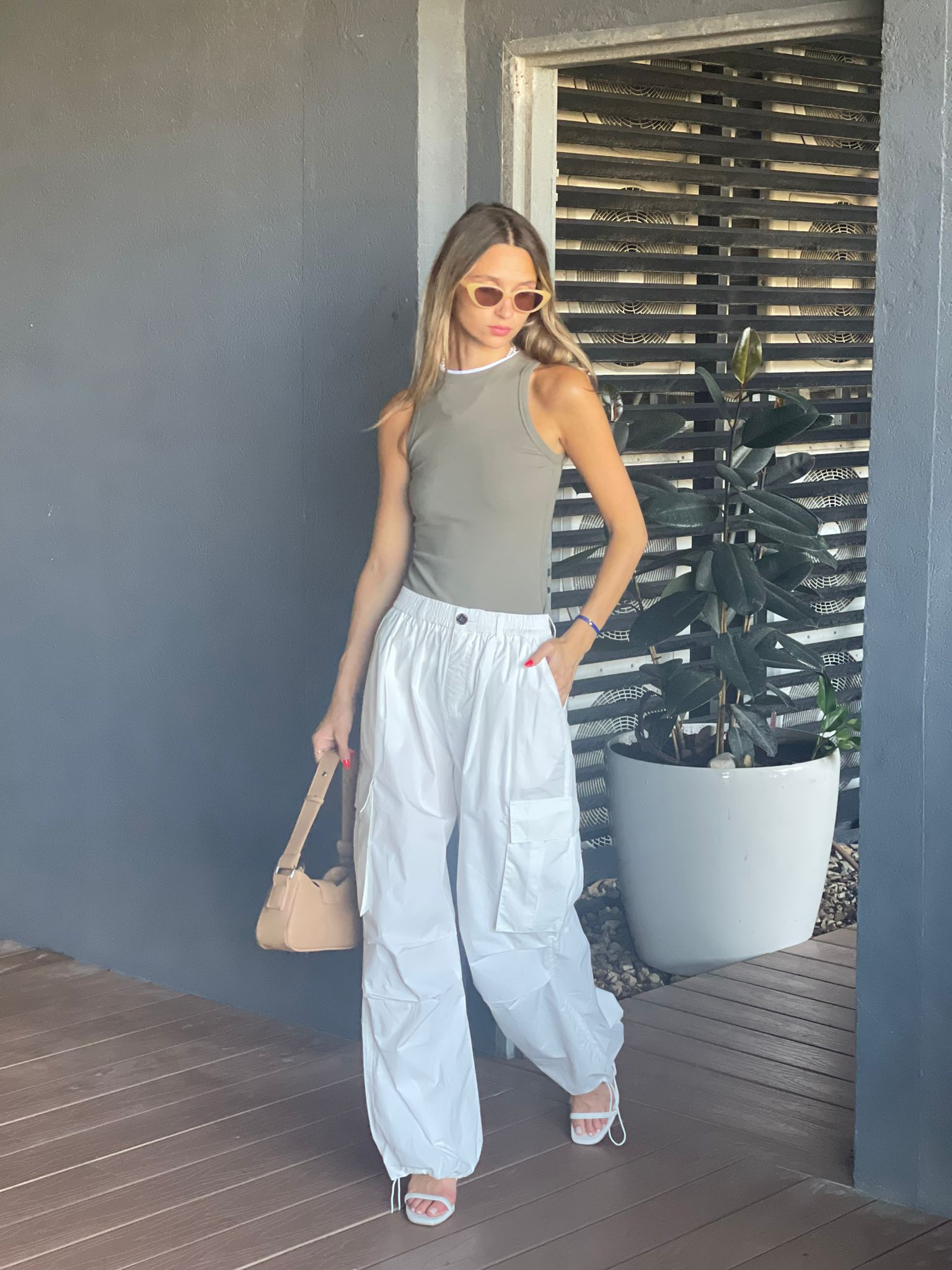 מכנס אמיליה לבן