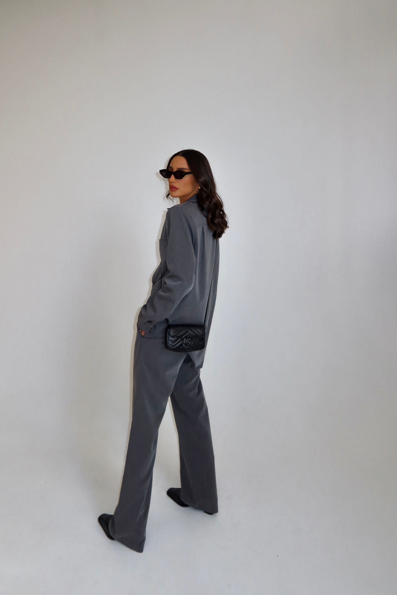 חליפת מייסי אפור פלדה