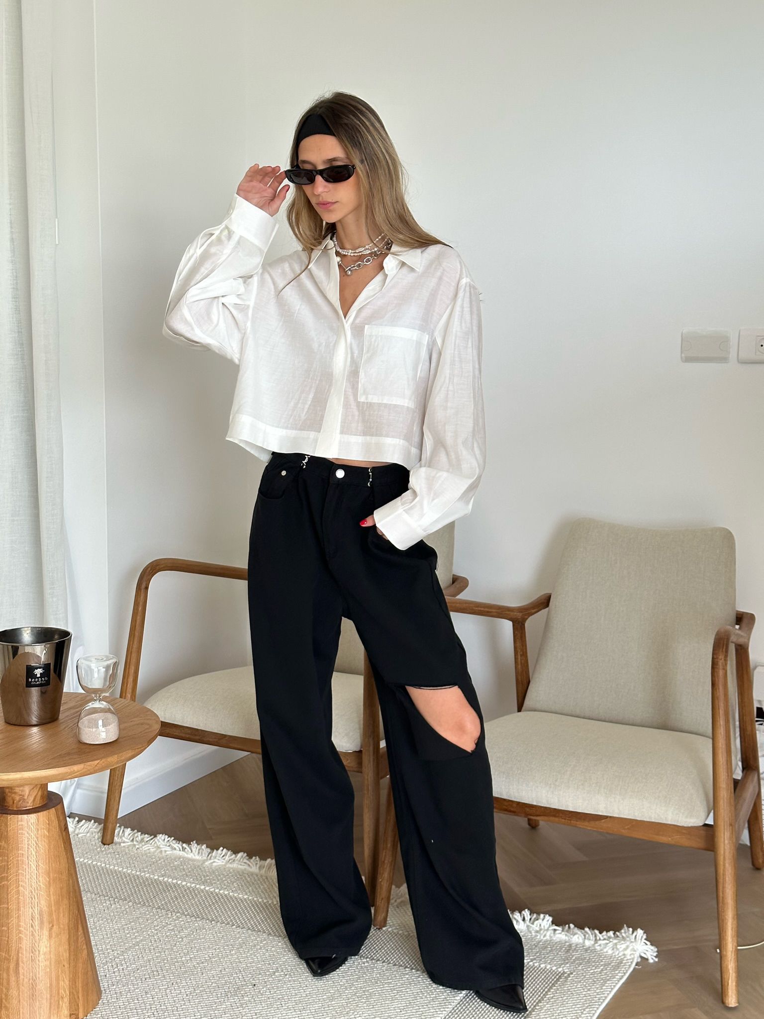 מכנס ליהי שחור פחם