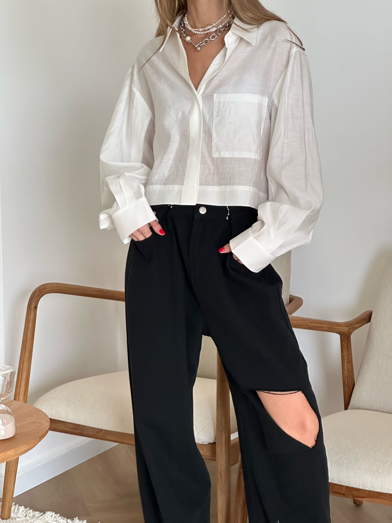 מכנס ליהי שחור פחם