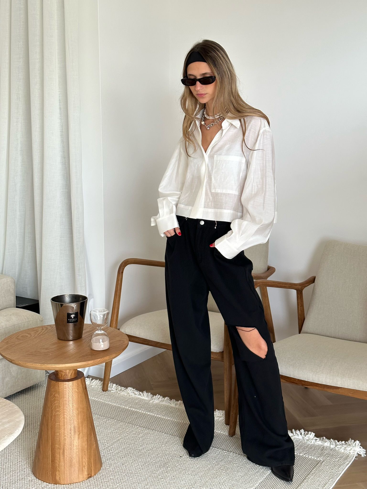 מכנס ליהי שחור פחם