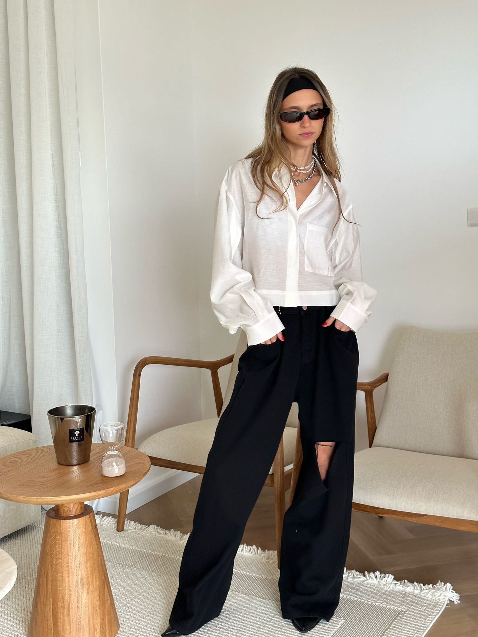 מכנס ליהי שחור פחם