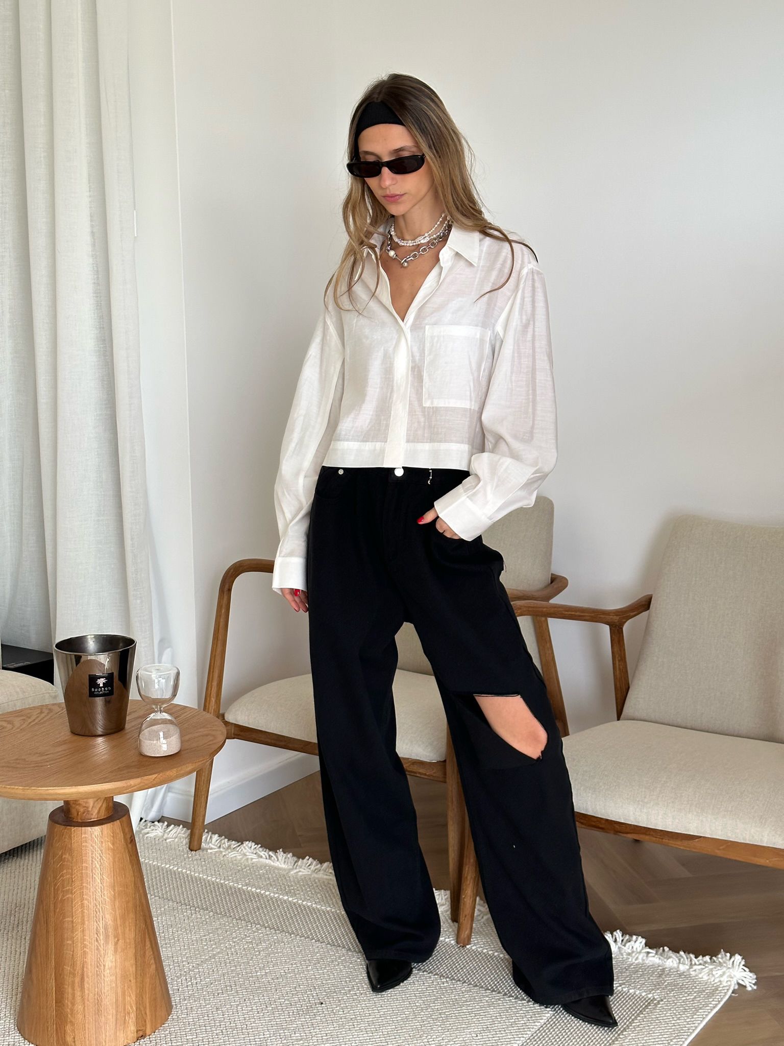 מכנס ליהי שחור פחם