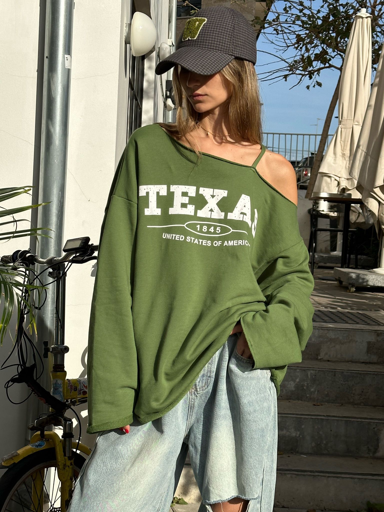 סווצ'ר טקסס ירוק