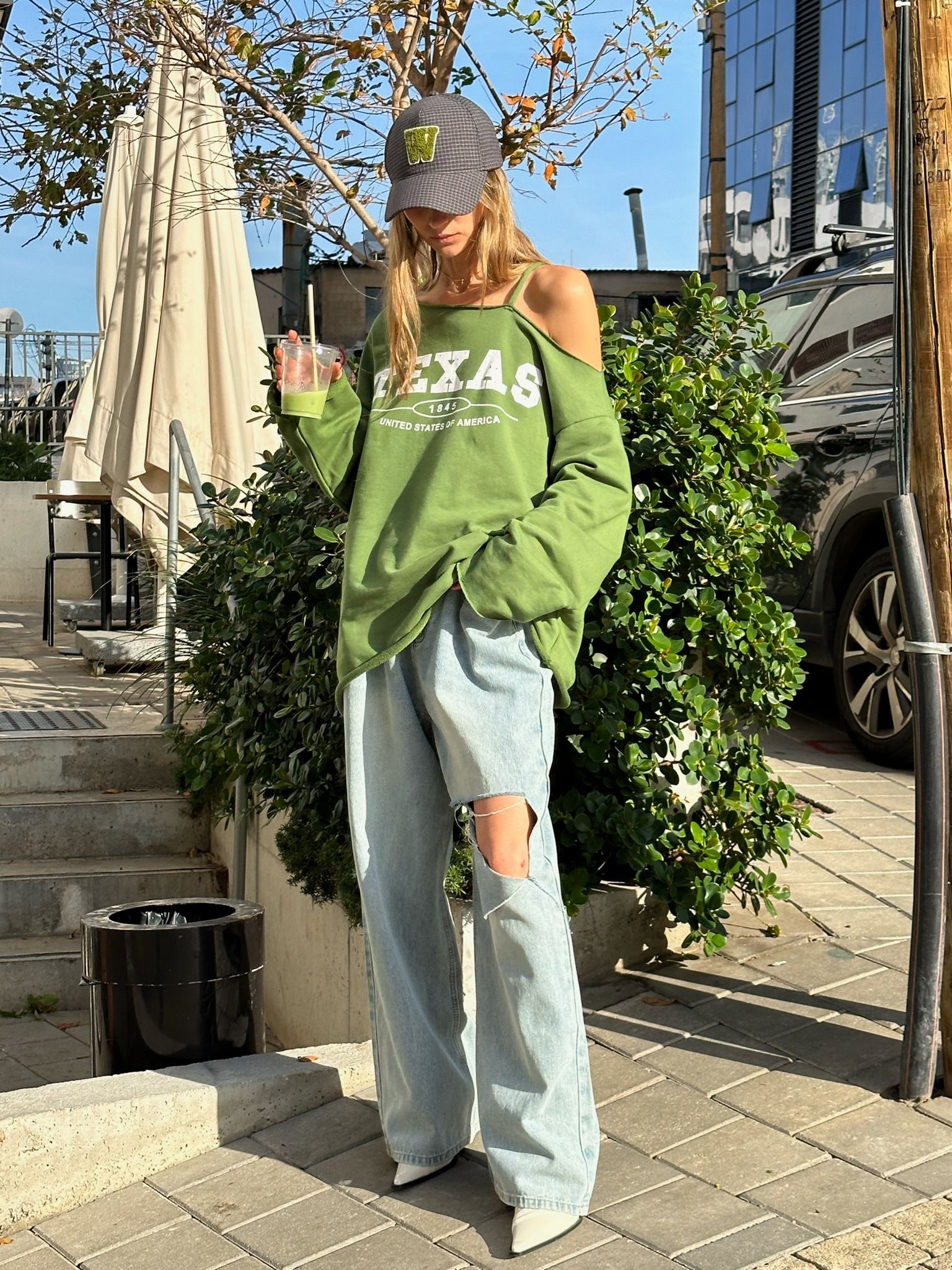 סווצ'ר טקסס ירוק