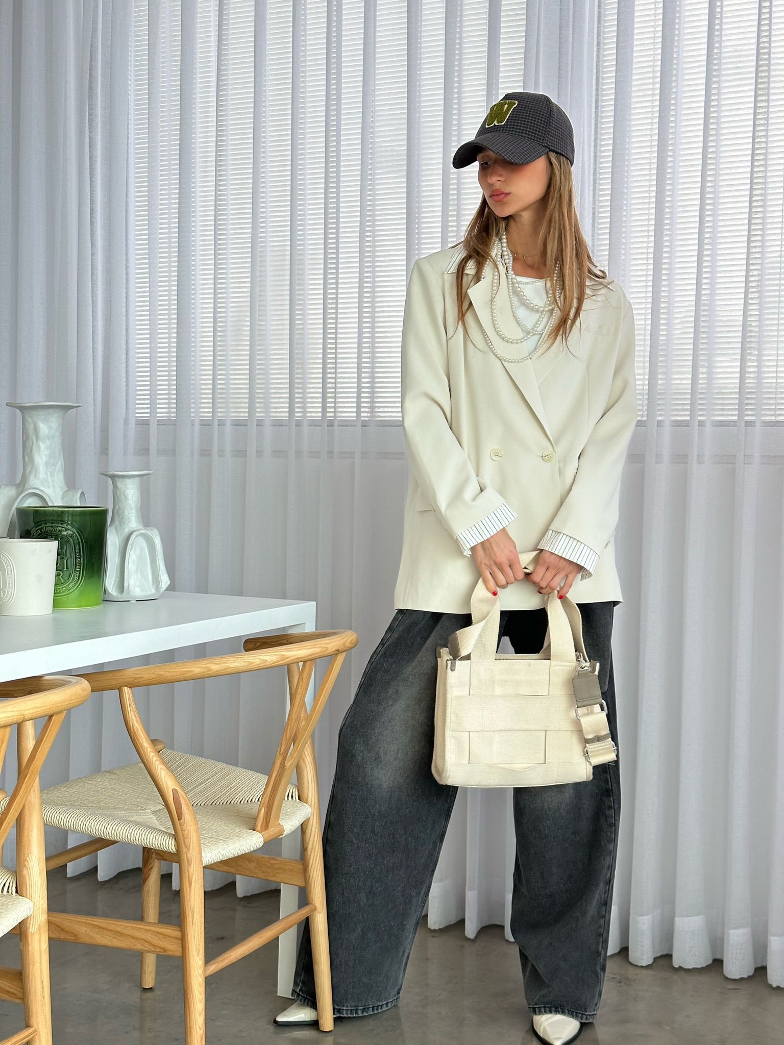 ג'קט מיאן שמנת