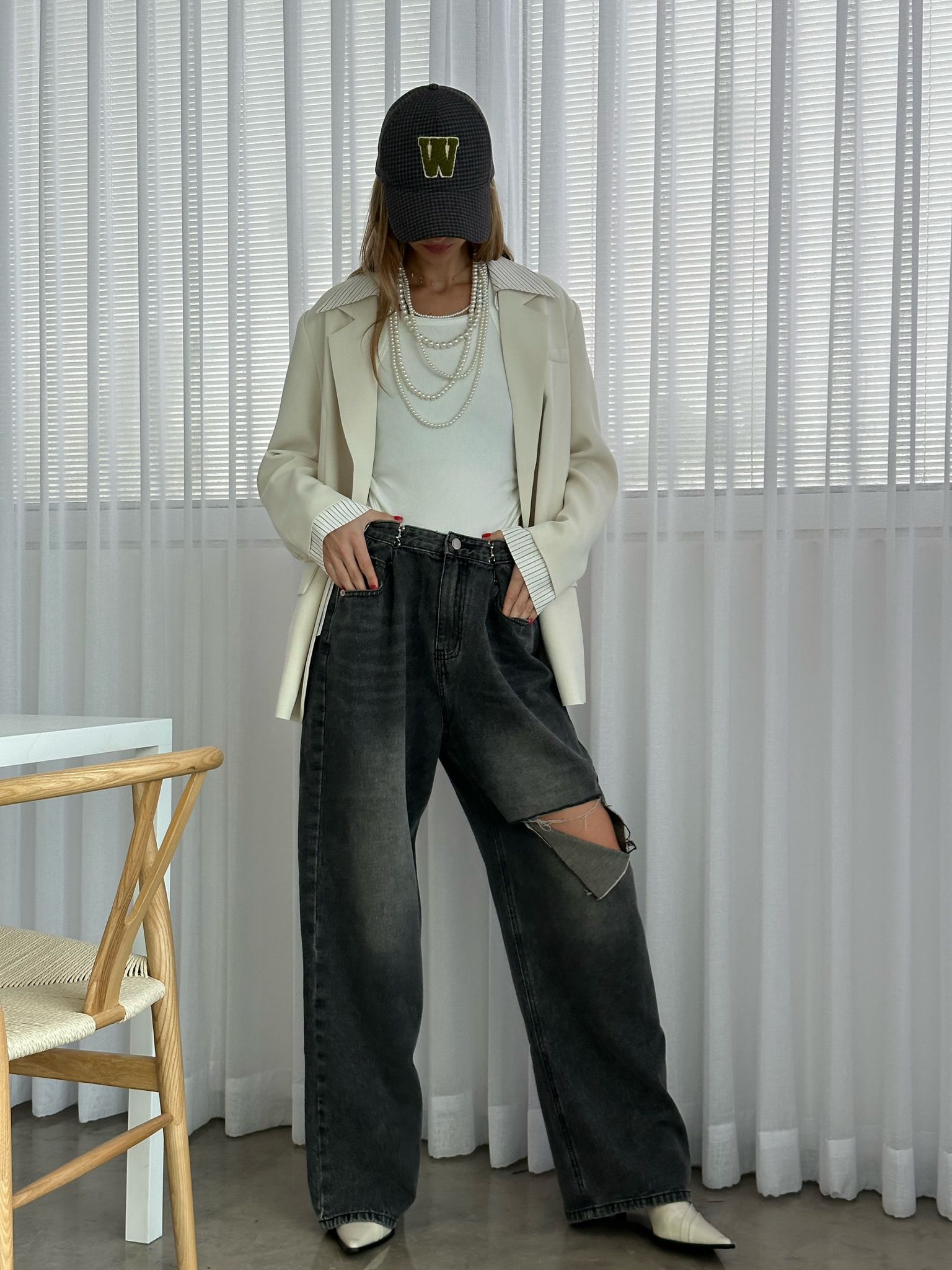 ג'קט מיאן שמנת