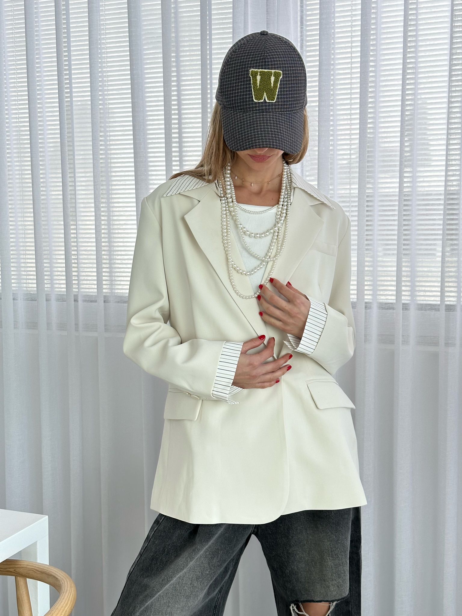 ג'קט מיאן שמנת