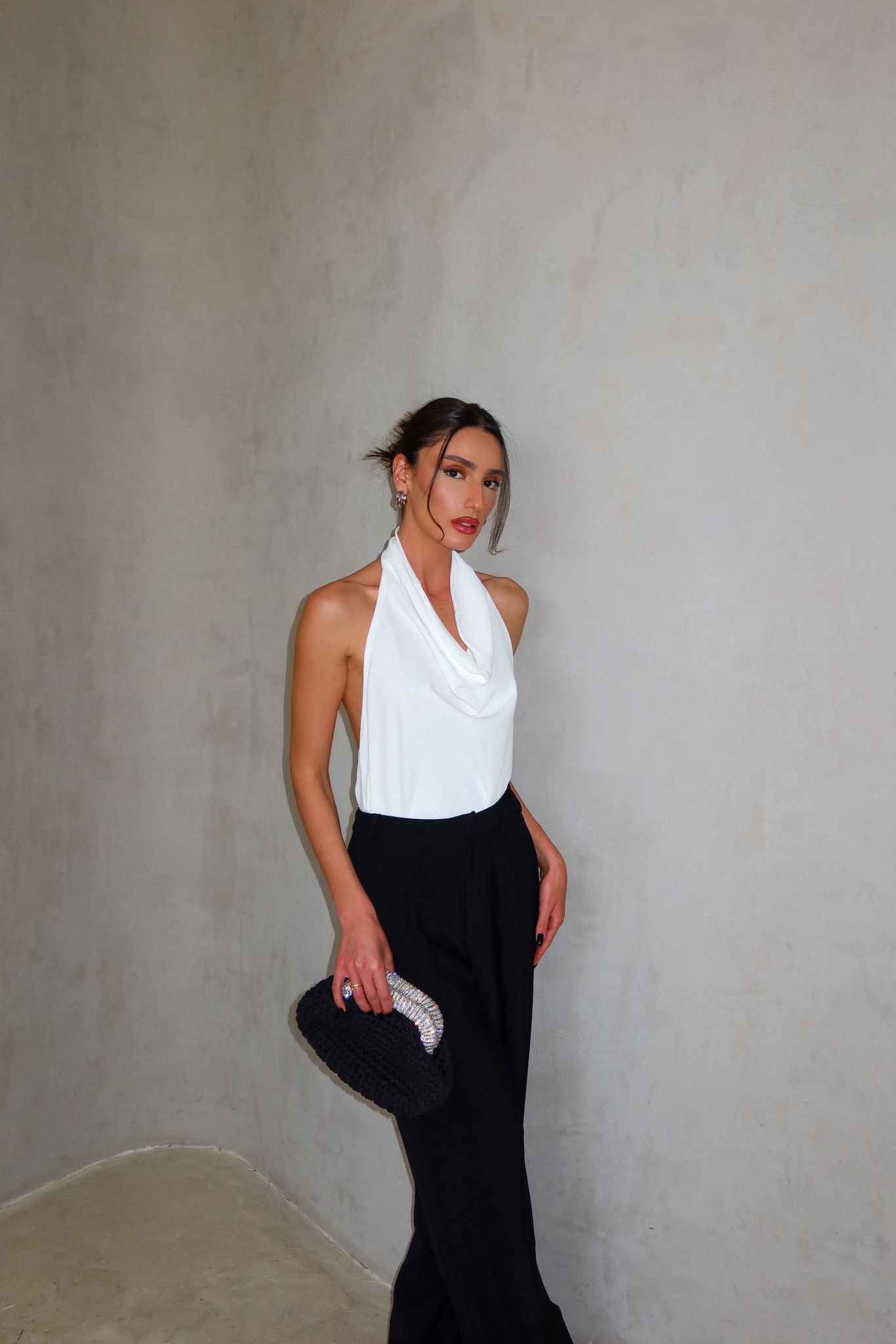 טופ אלבינה לבן