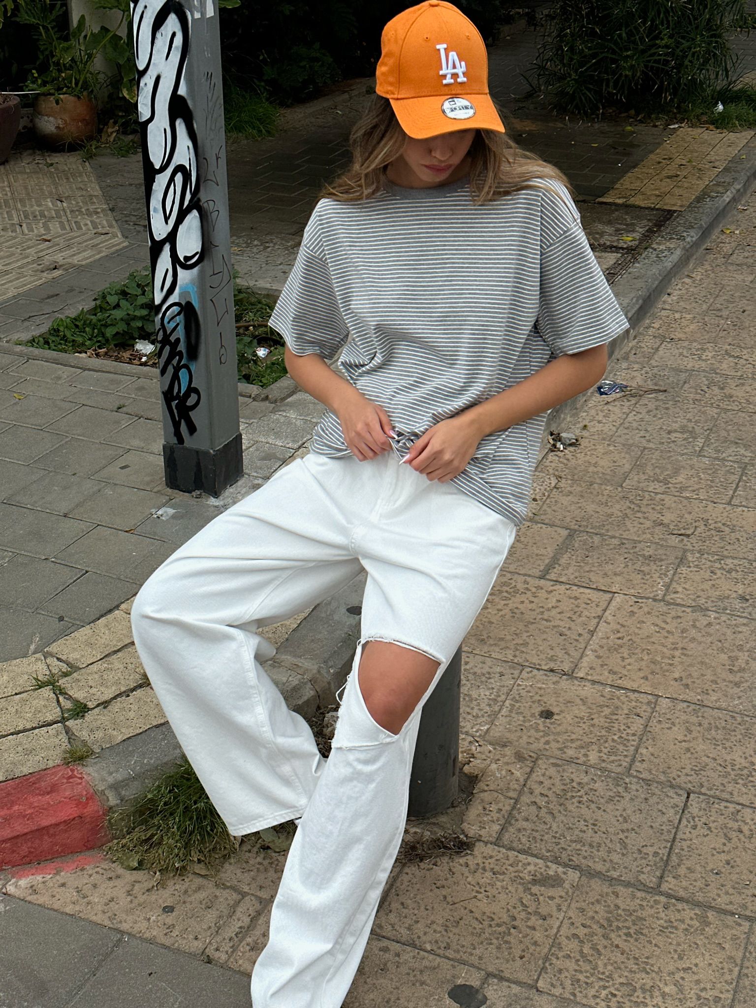 ג'ינס מיילי לבן