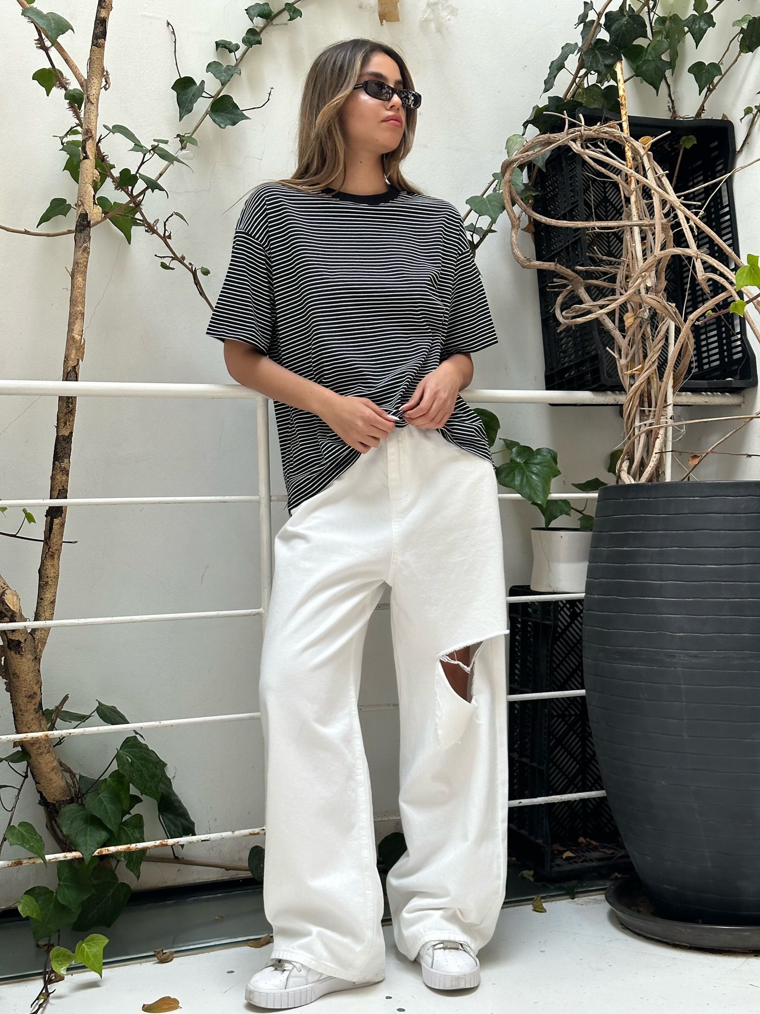 ג'ינס מיילי לבן