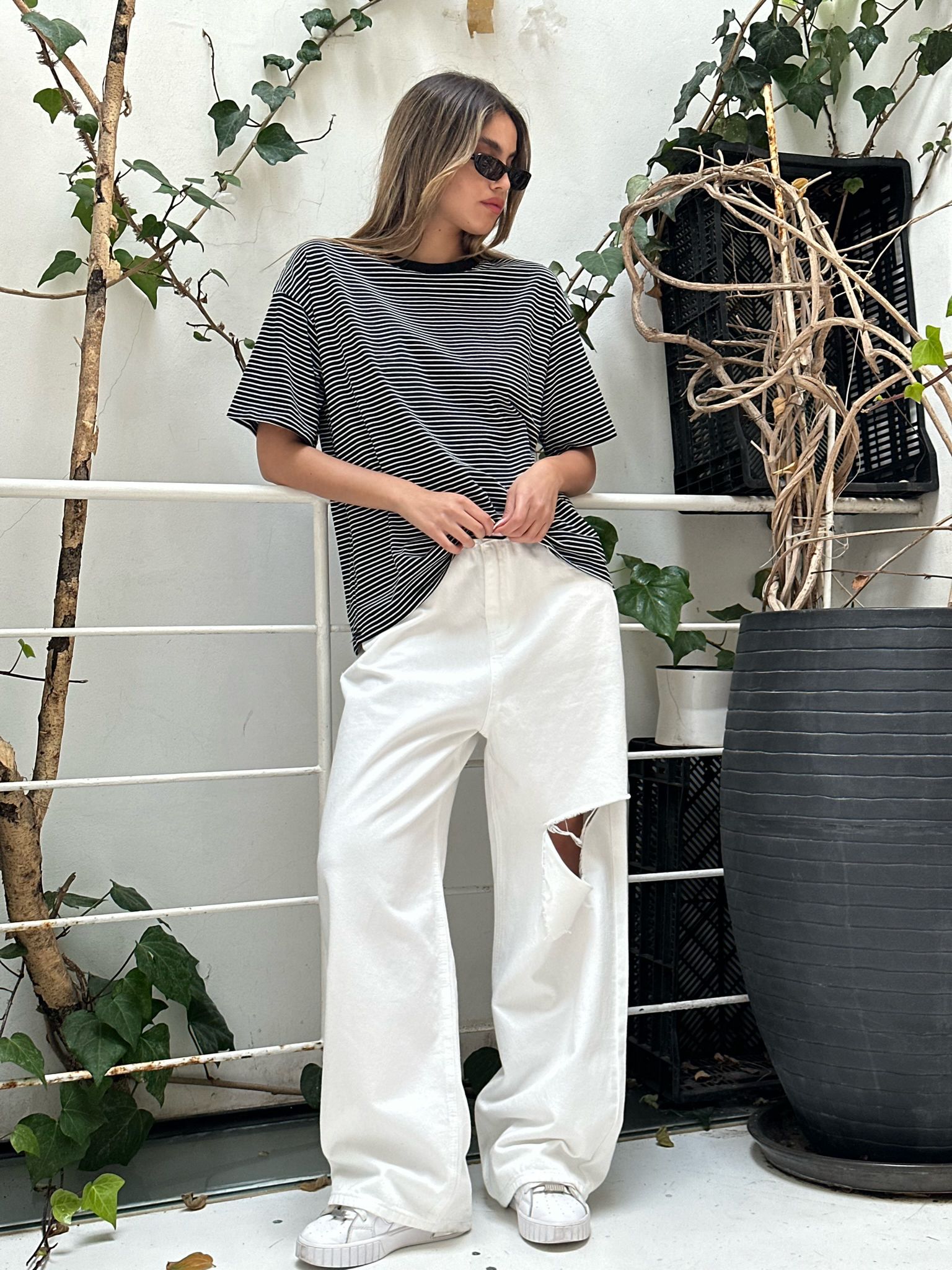 ג'ינס מיילי לבן