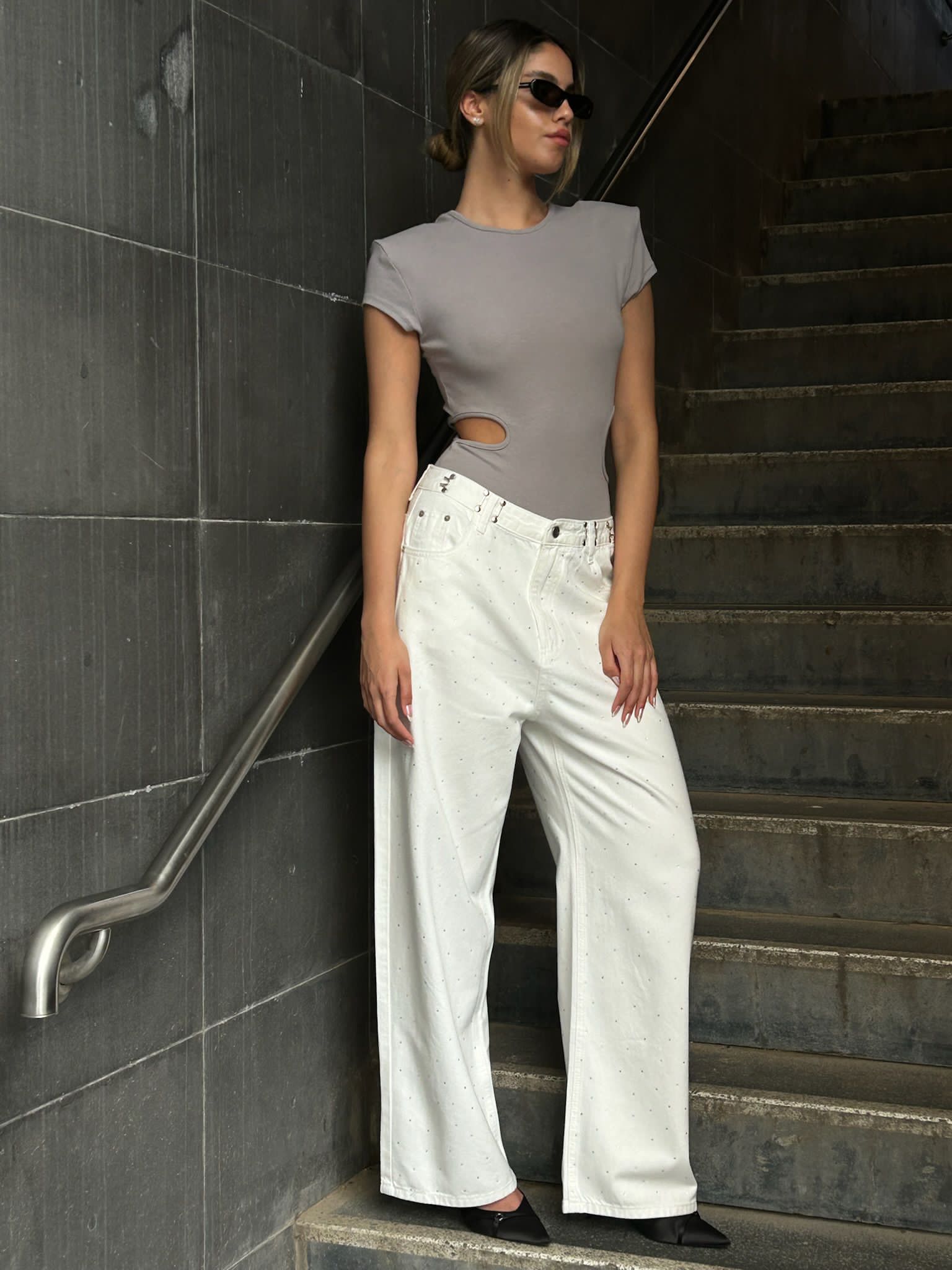 ג'ינס רויאל לבן