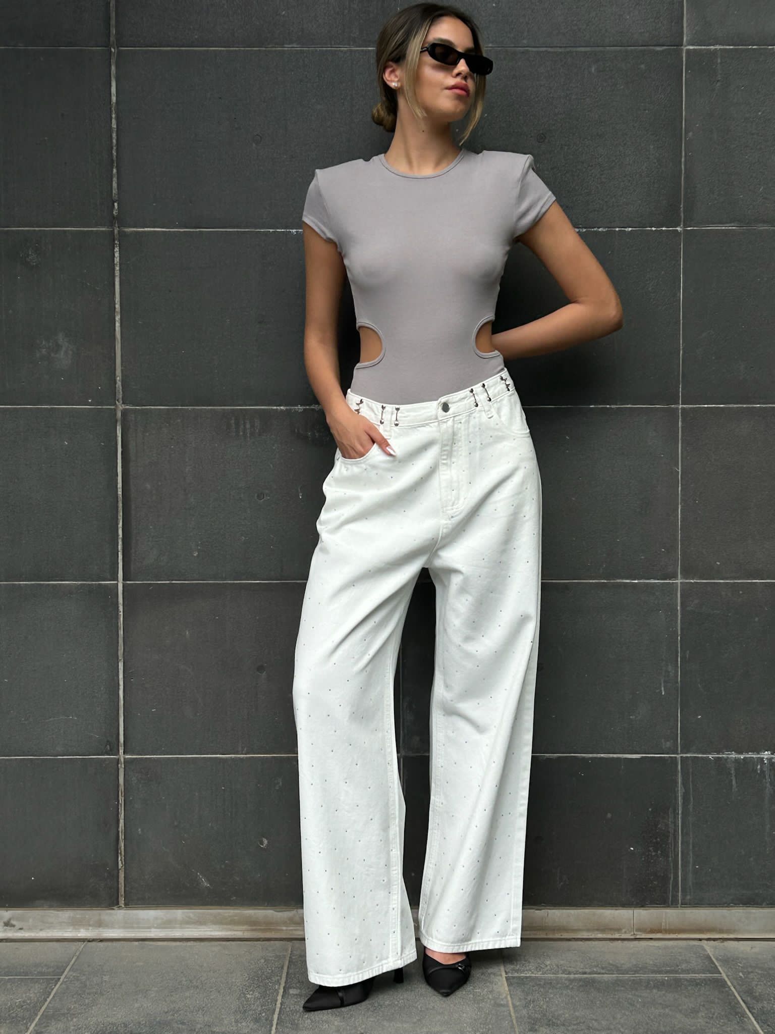 ג'ינס רויאל לבן