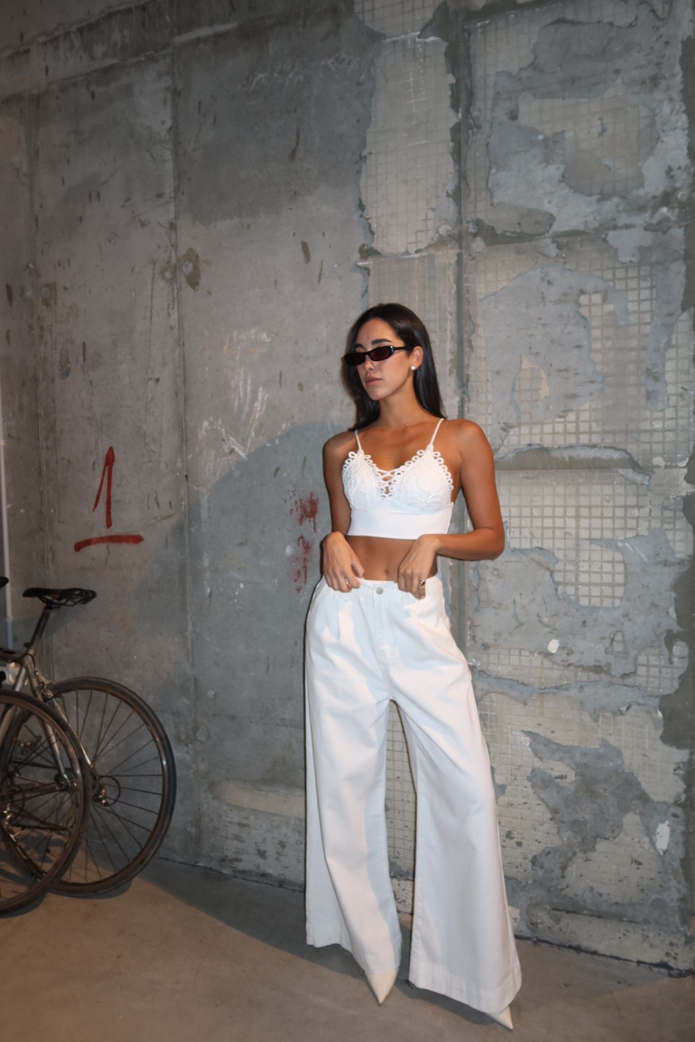 מכנס ליאו לבן