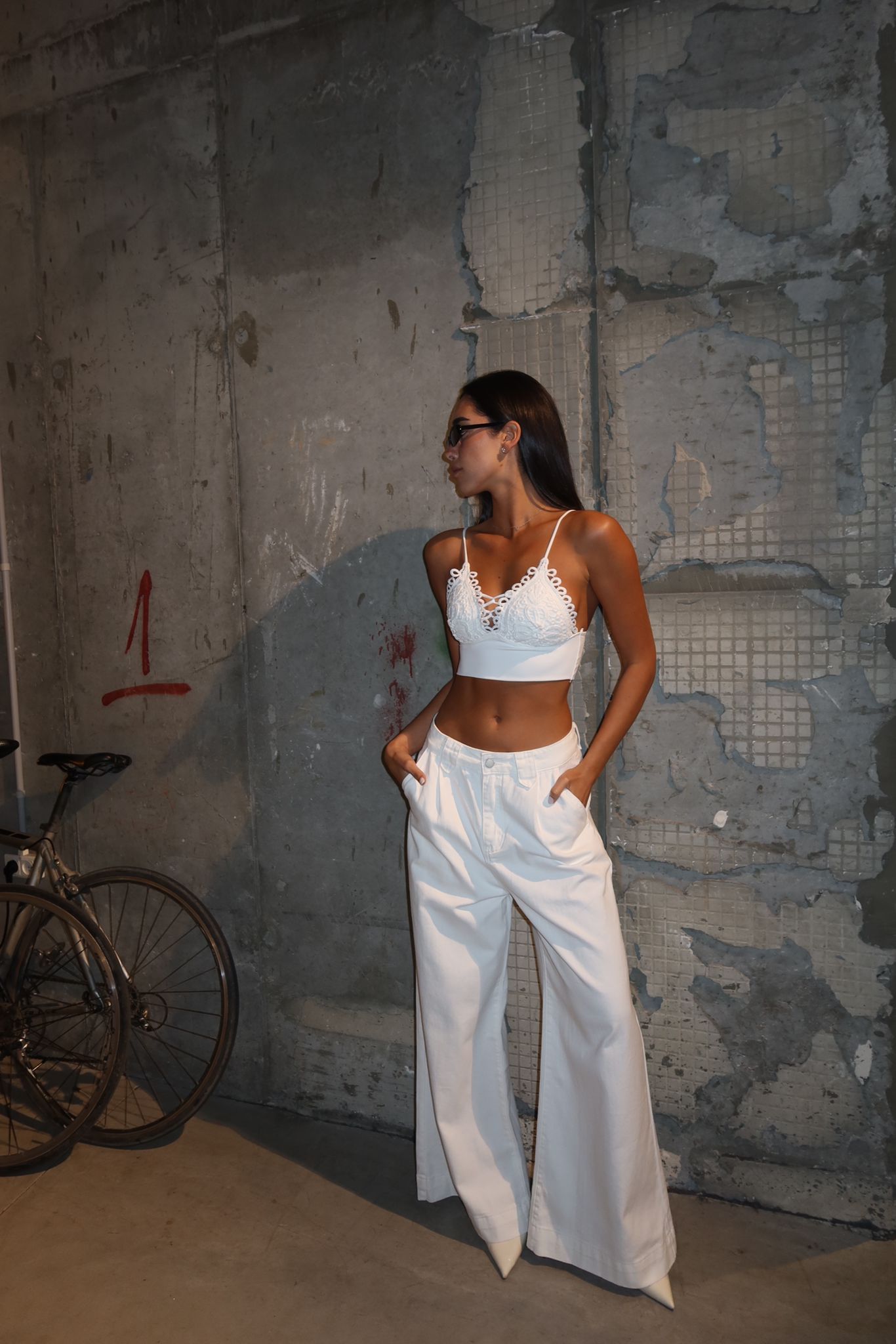 מכנס ליאו לבן