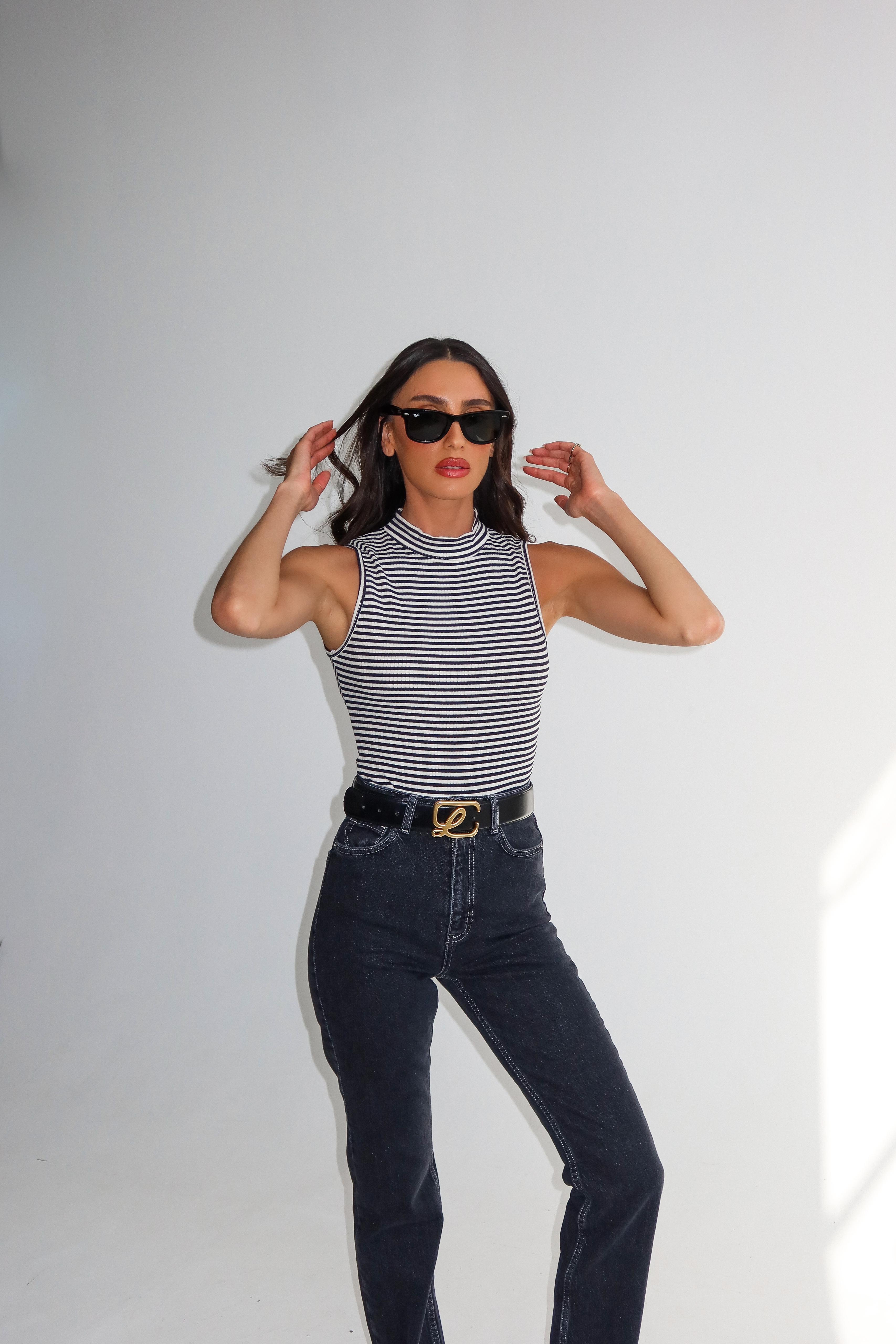 בגד גוף ספייס שחור לבן