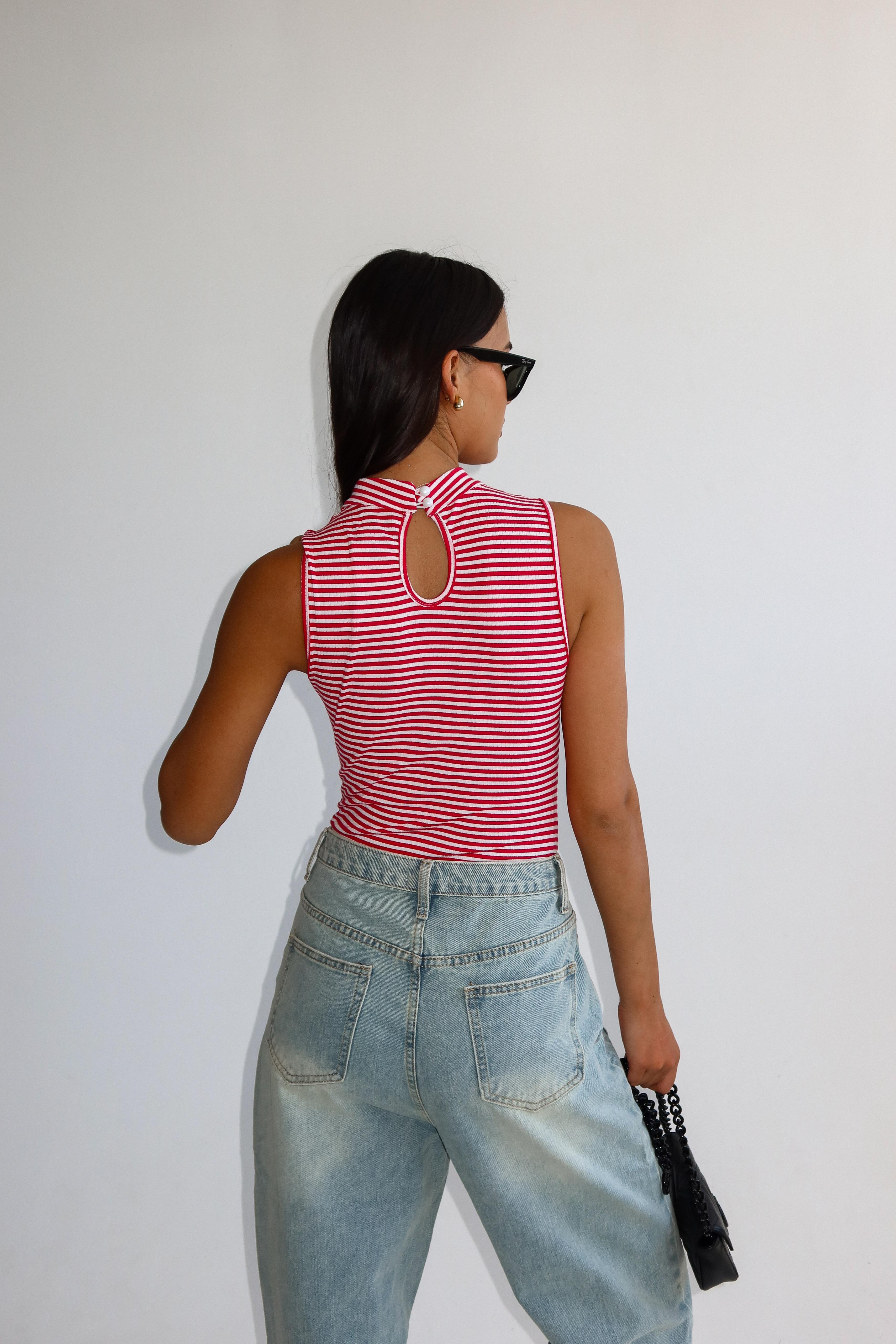 בגד גוף ספייס אדום לבן