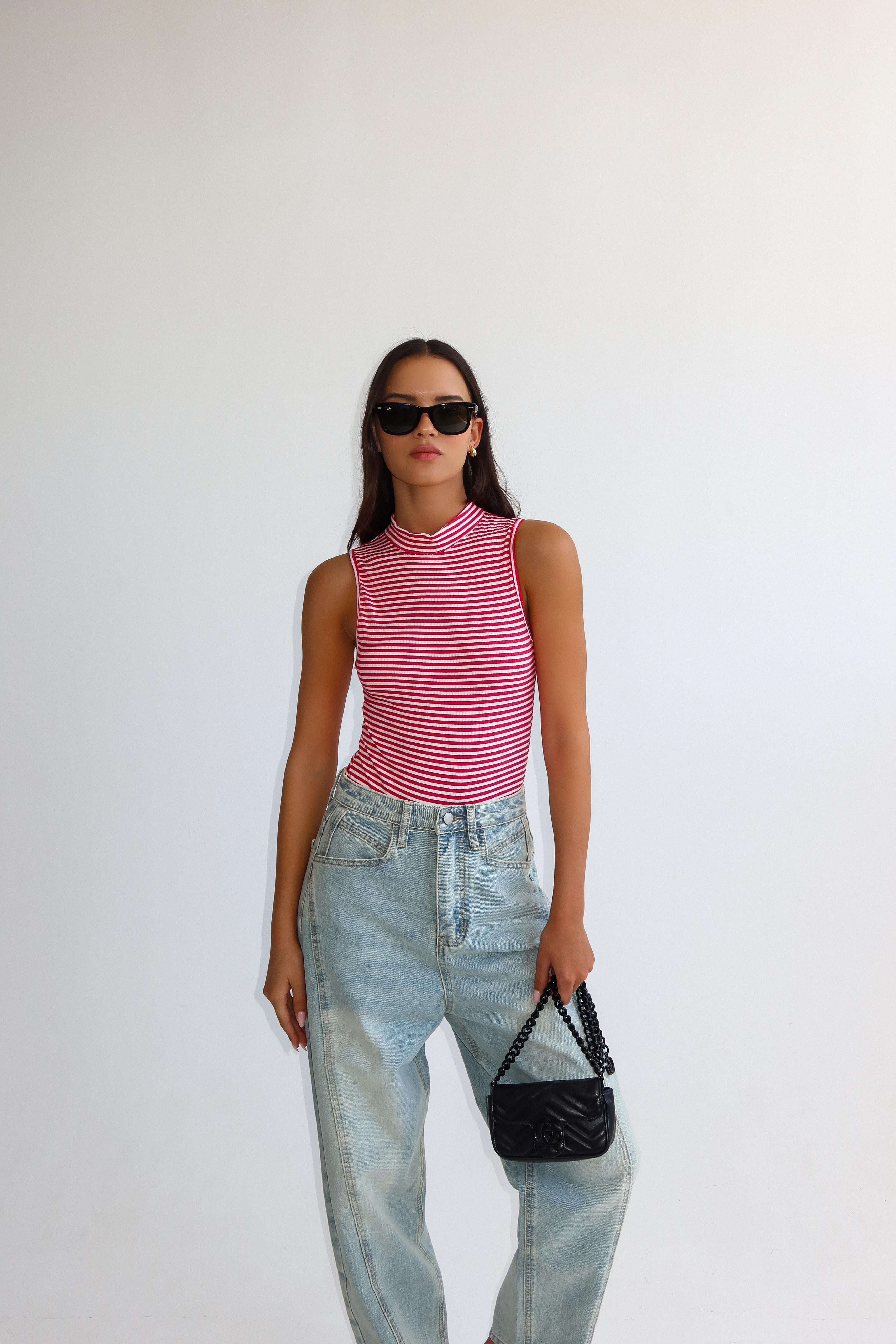 בגד גוף ספייס אדום לבן