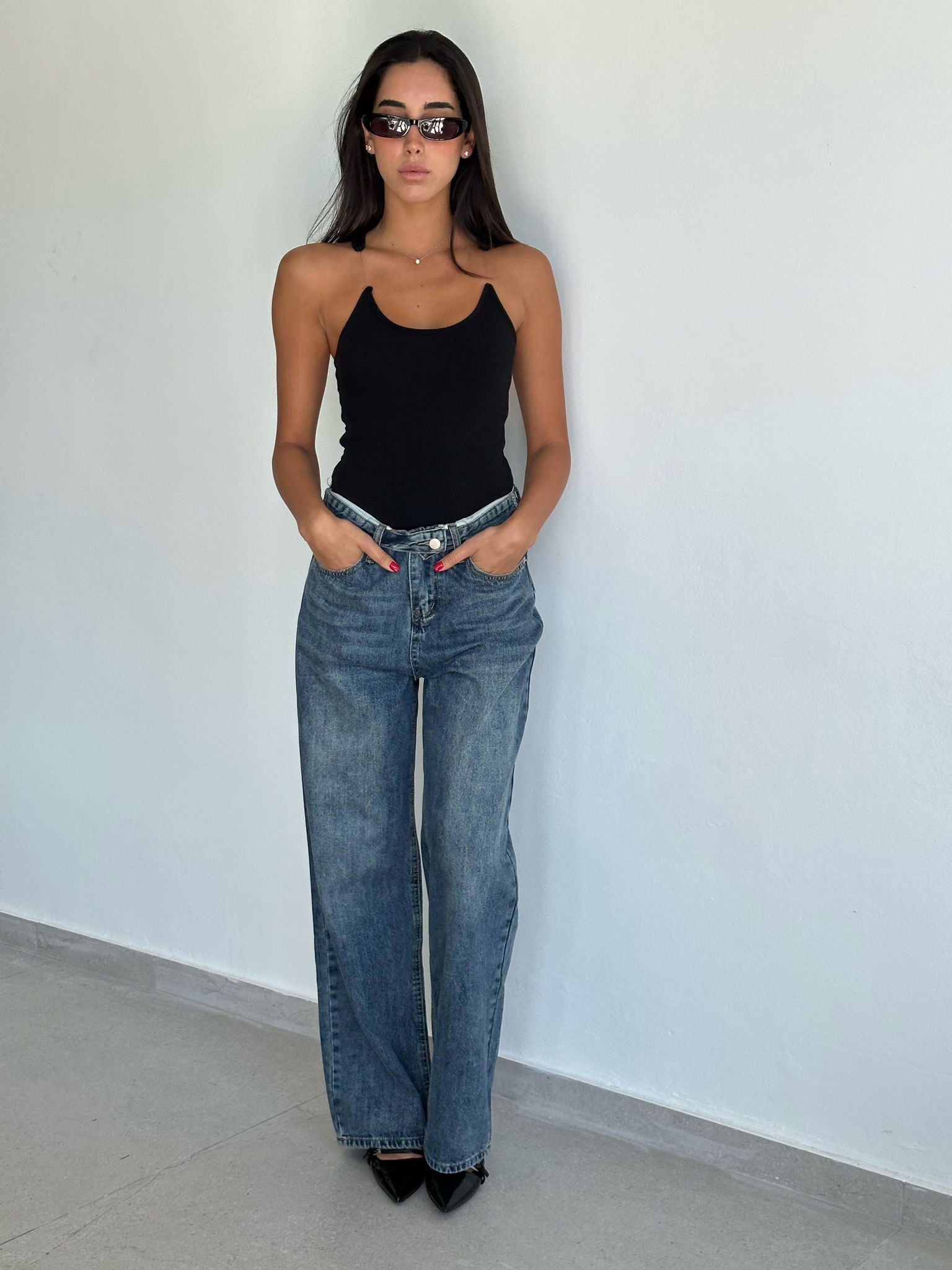 ג'ינס מייקי כחול