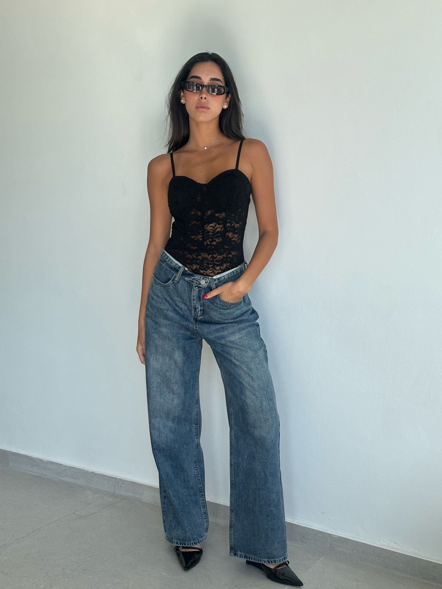 ג'ינס מייקי כחול