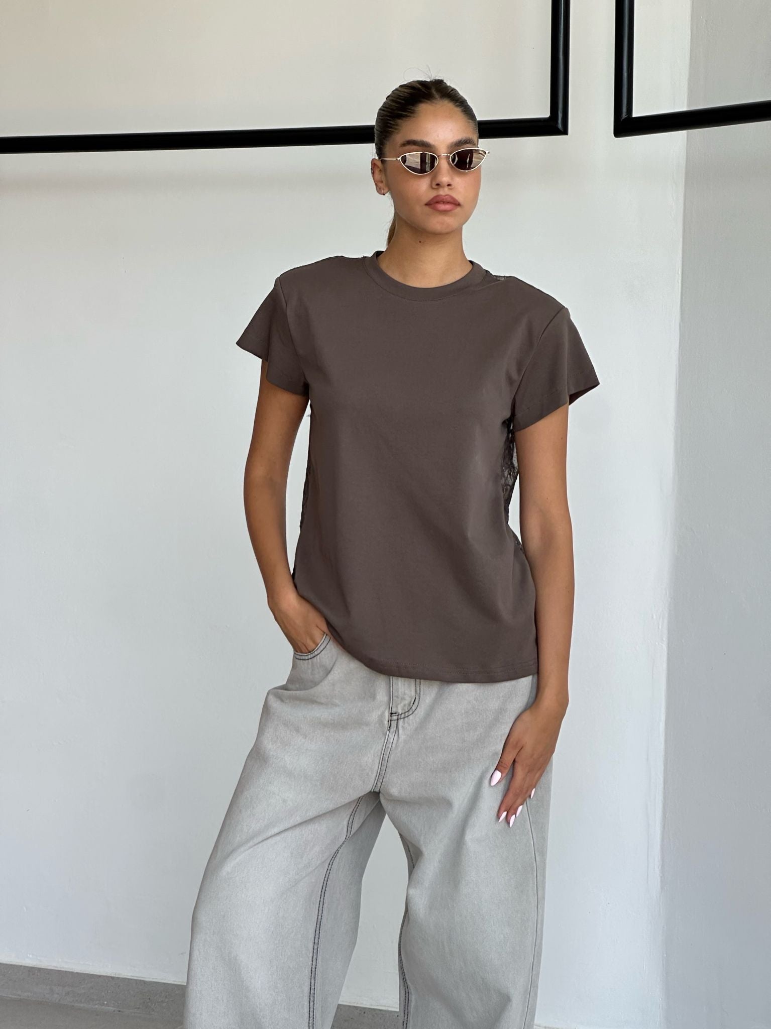 חולצת אריאה חום