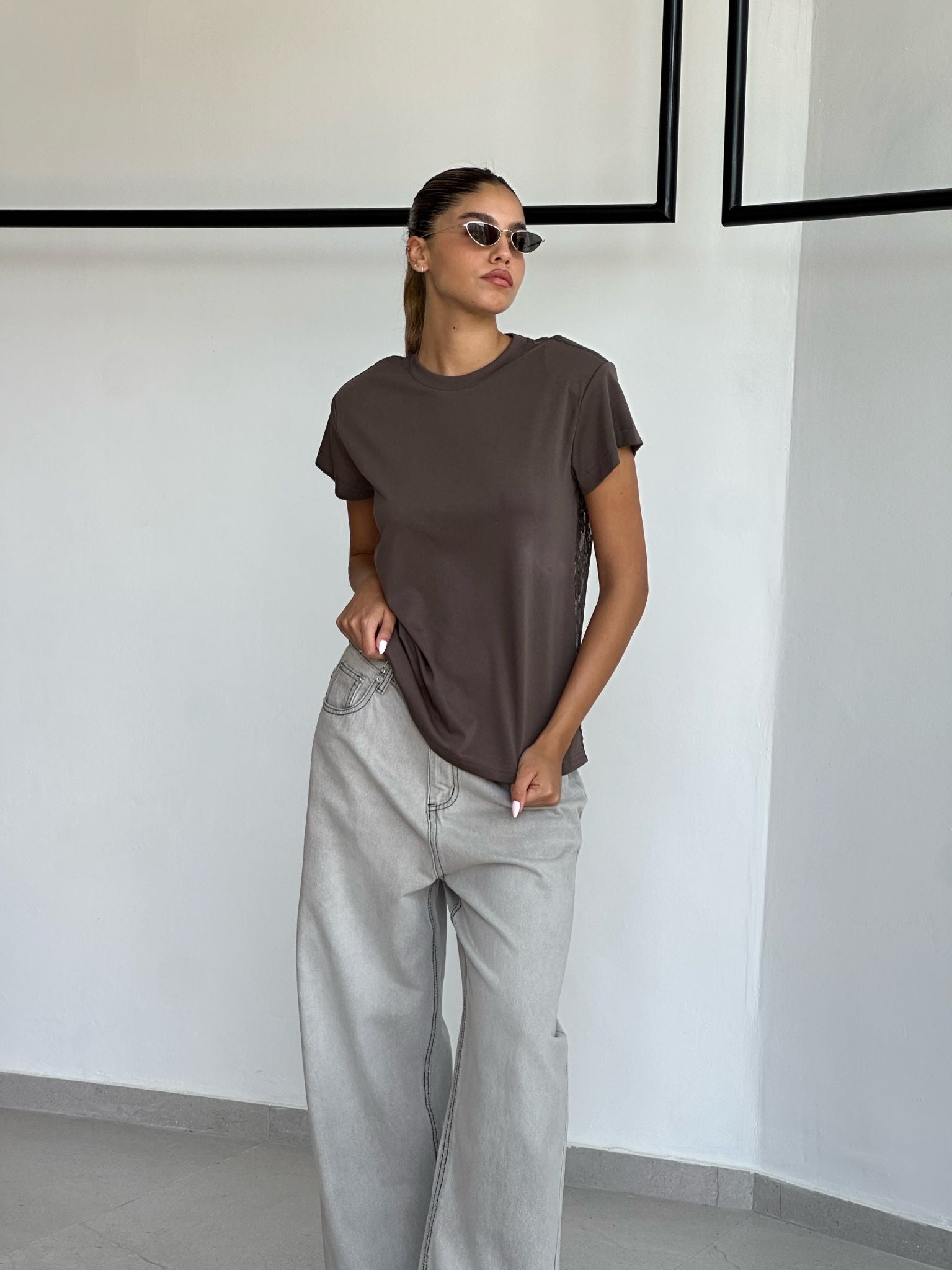 חולצת אריאה חום