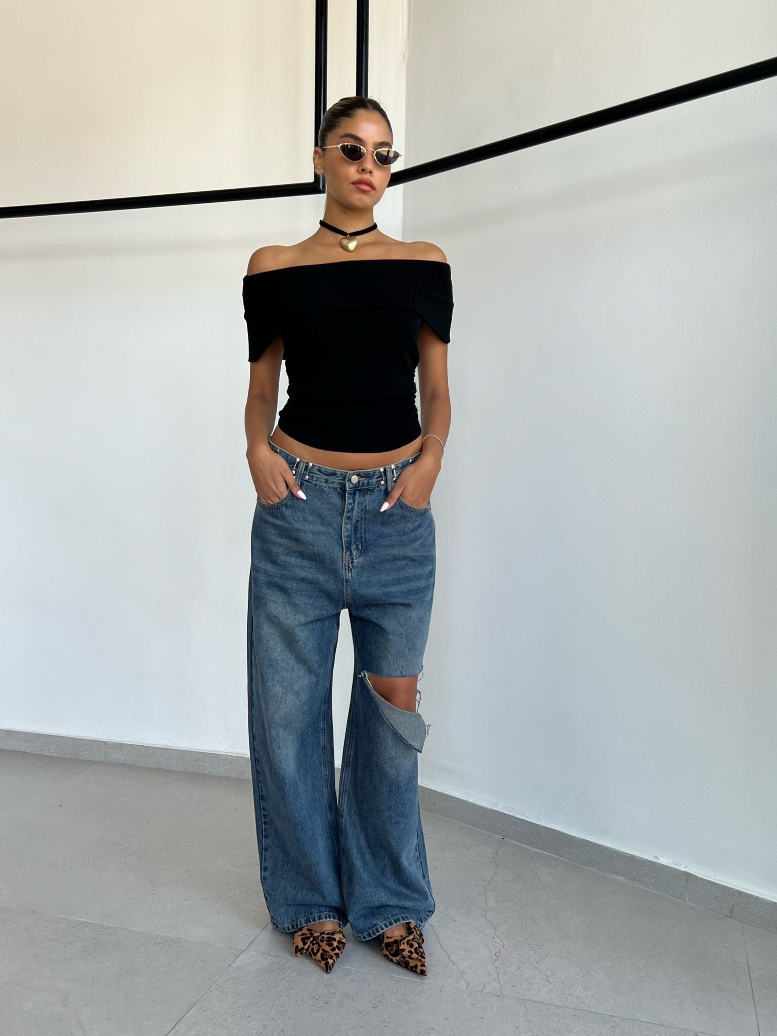 ג'ינס ליהי כחול