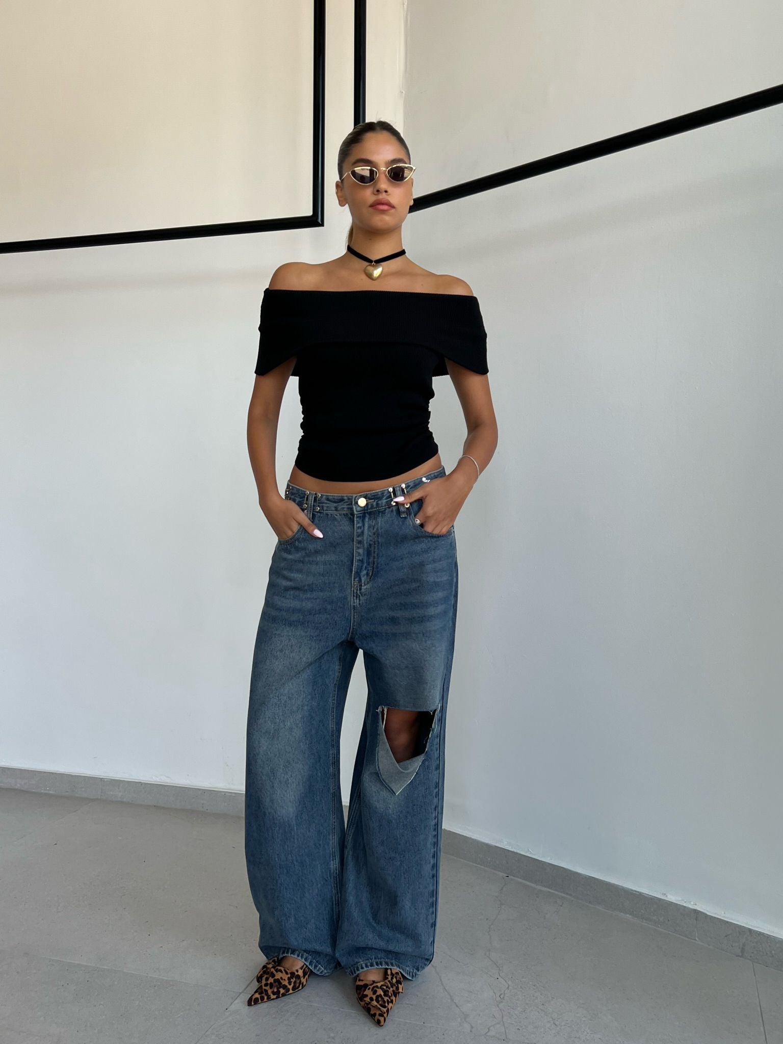 ג'ינס ליהי כחול