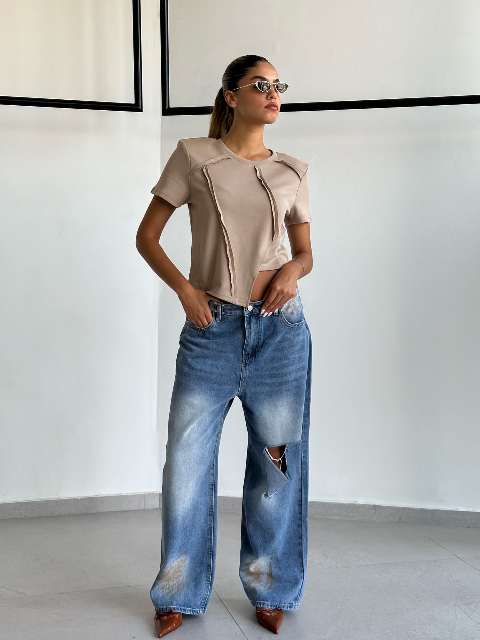 חולצת טורי קאמל