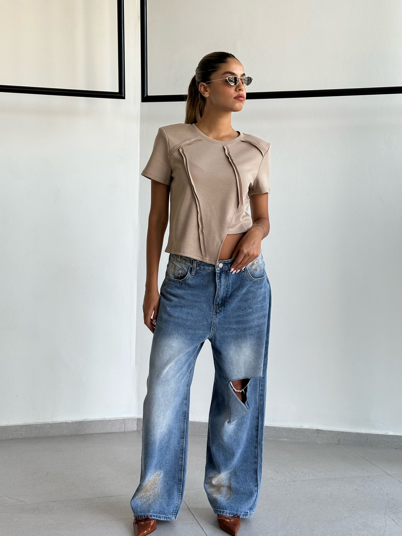 חולצת טורי קאמל