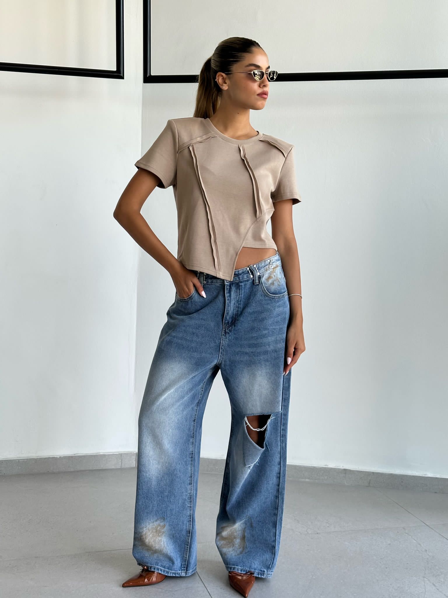 חולצת טורי קאמל