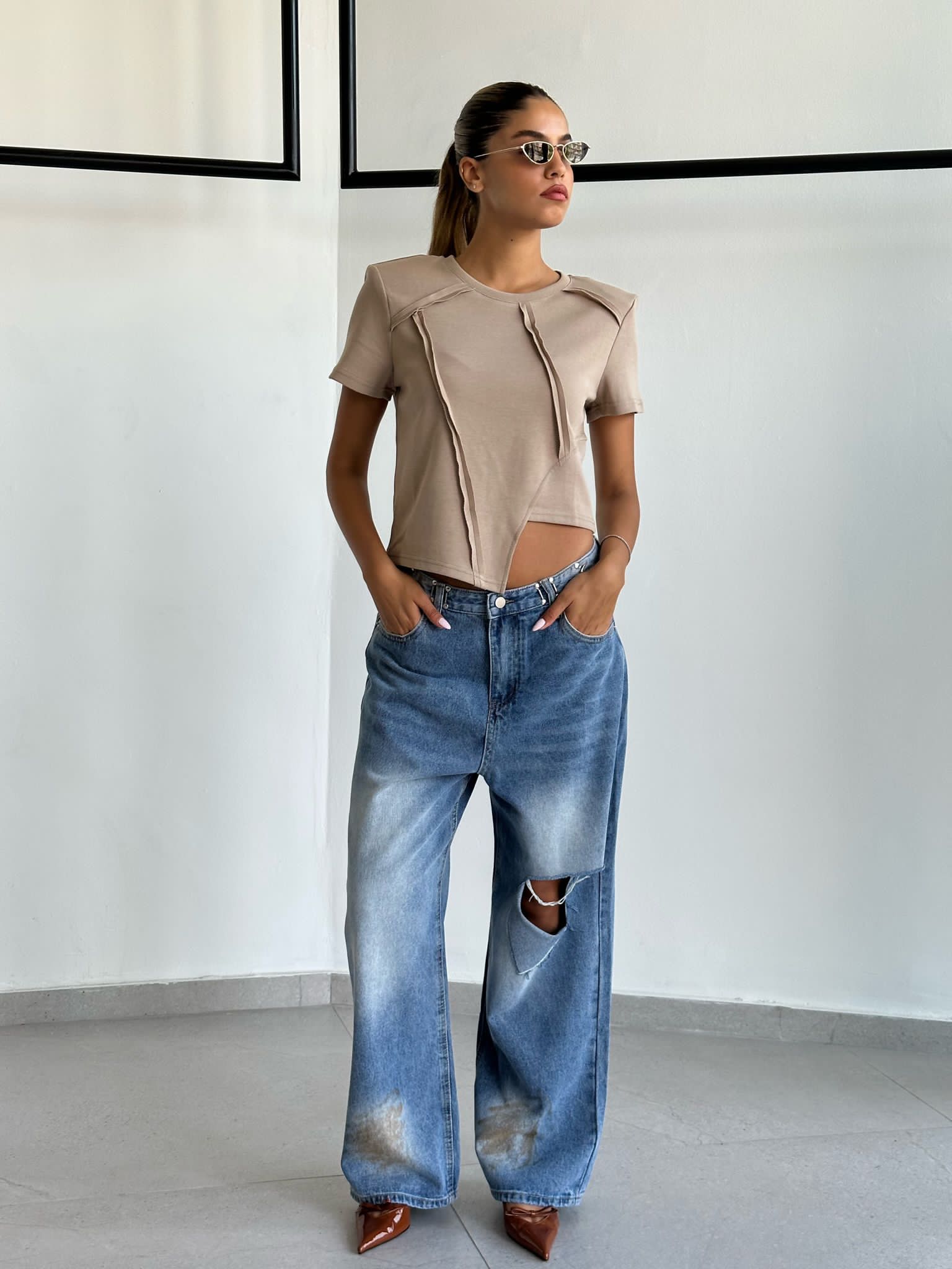 חולצת טורי קאמל