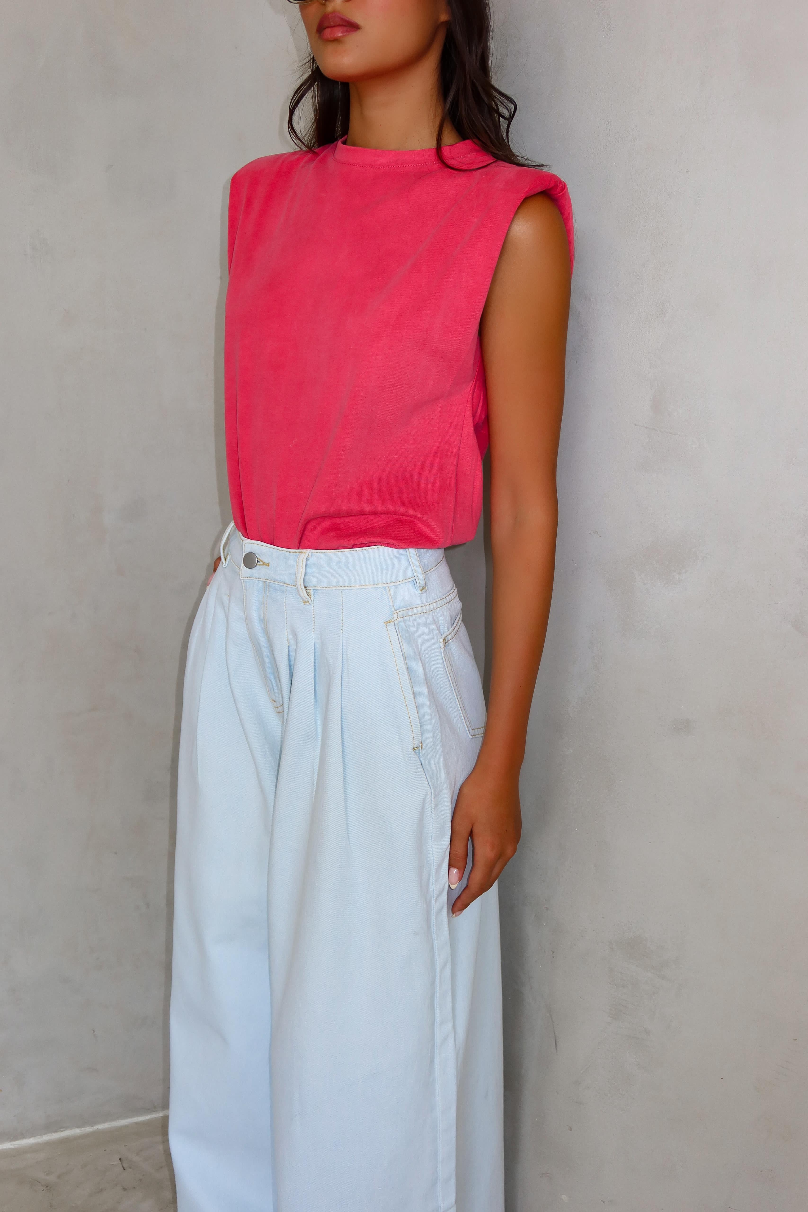 חולצת יולנד אדום ווש