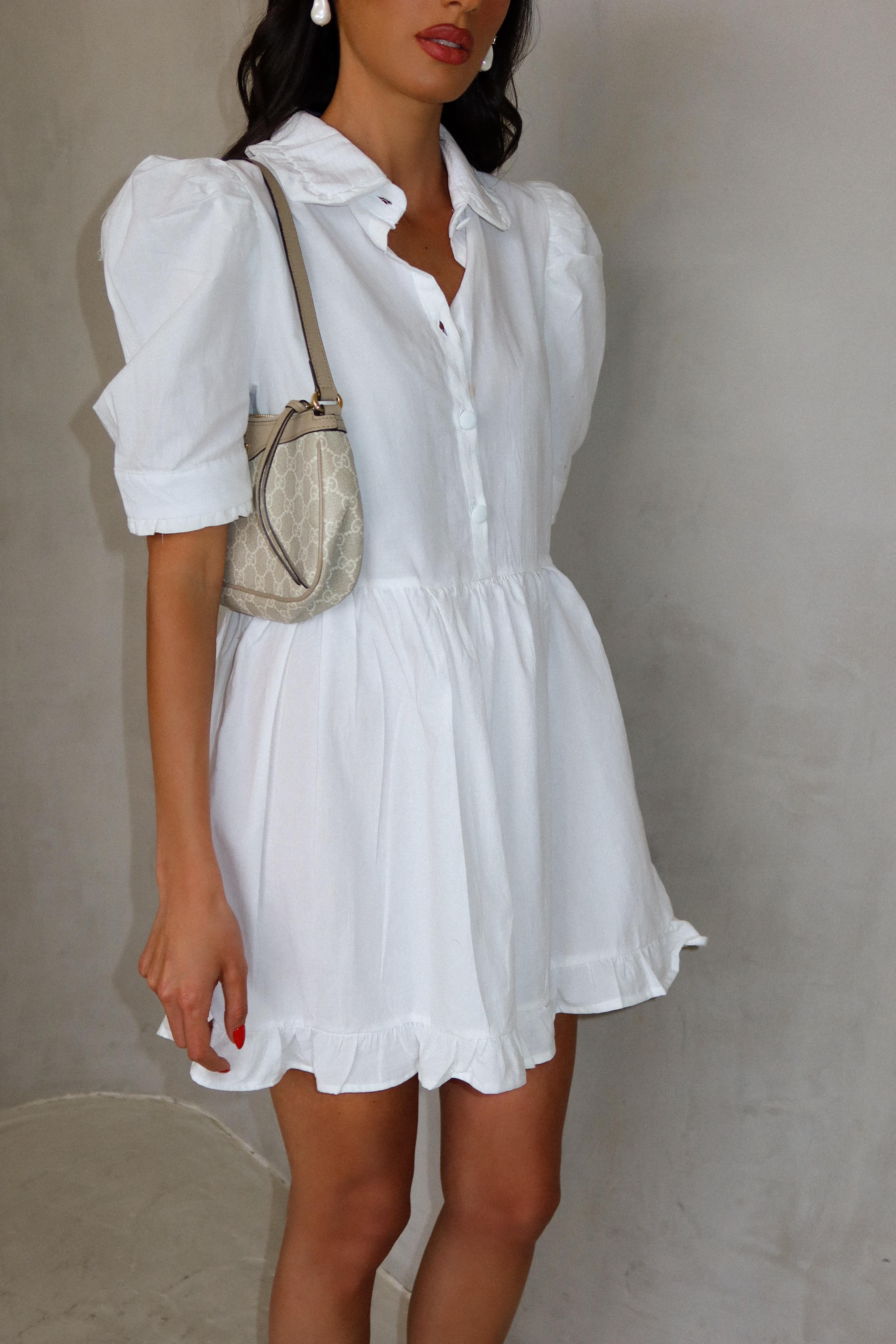 שמלת אירה לבן