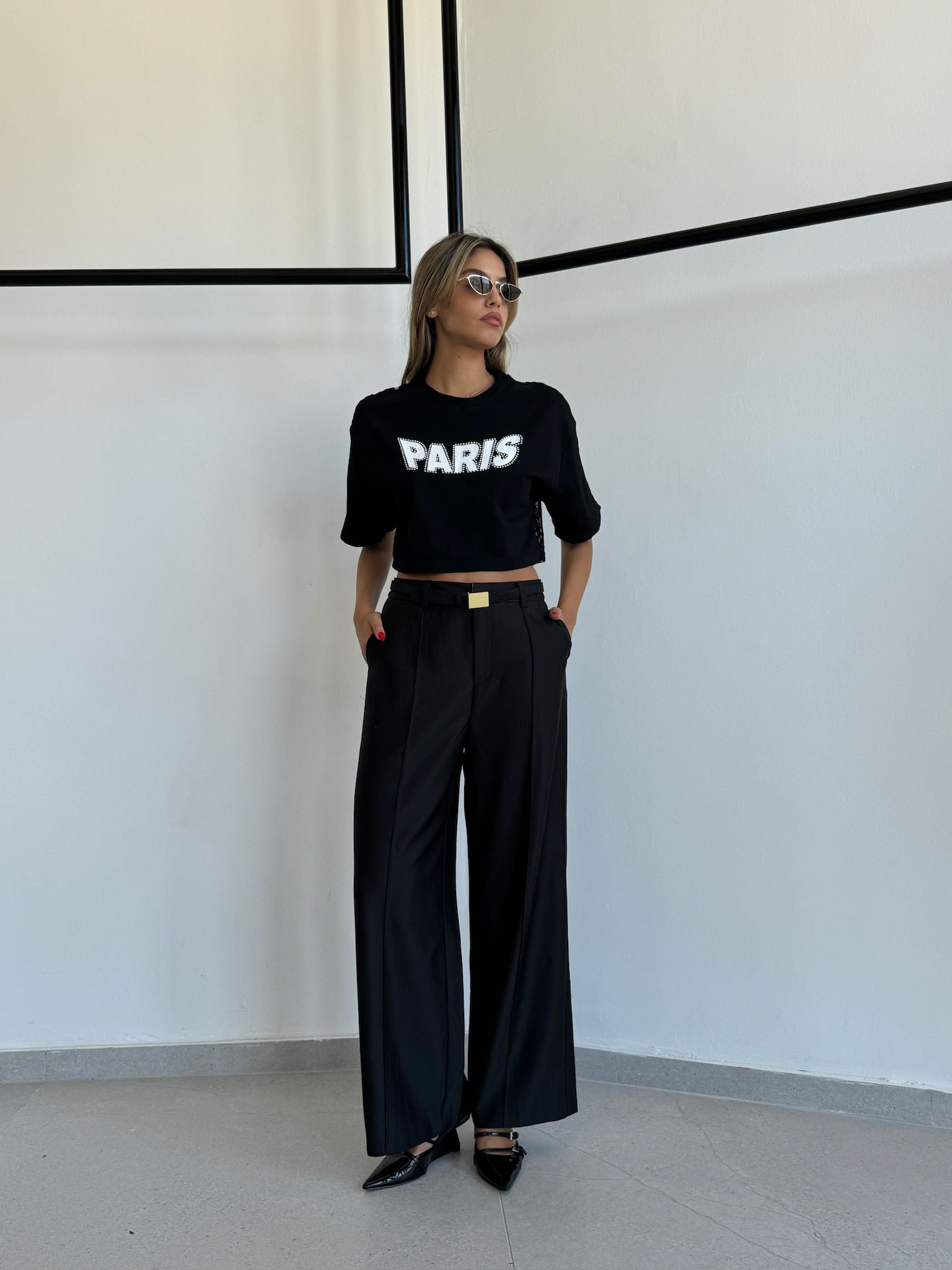 חולצת פריז שחור