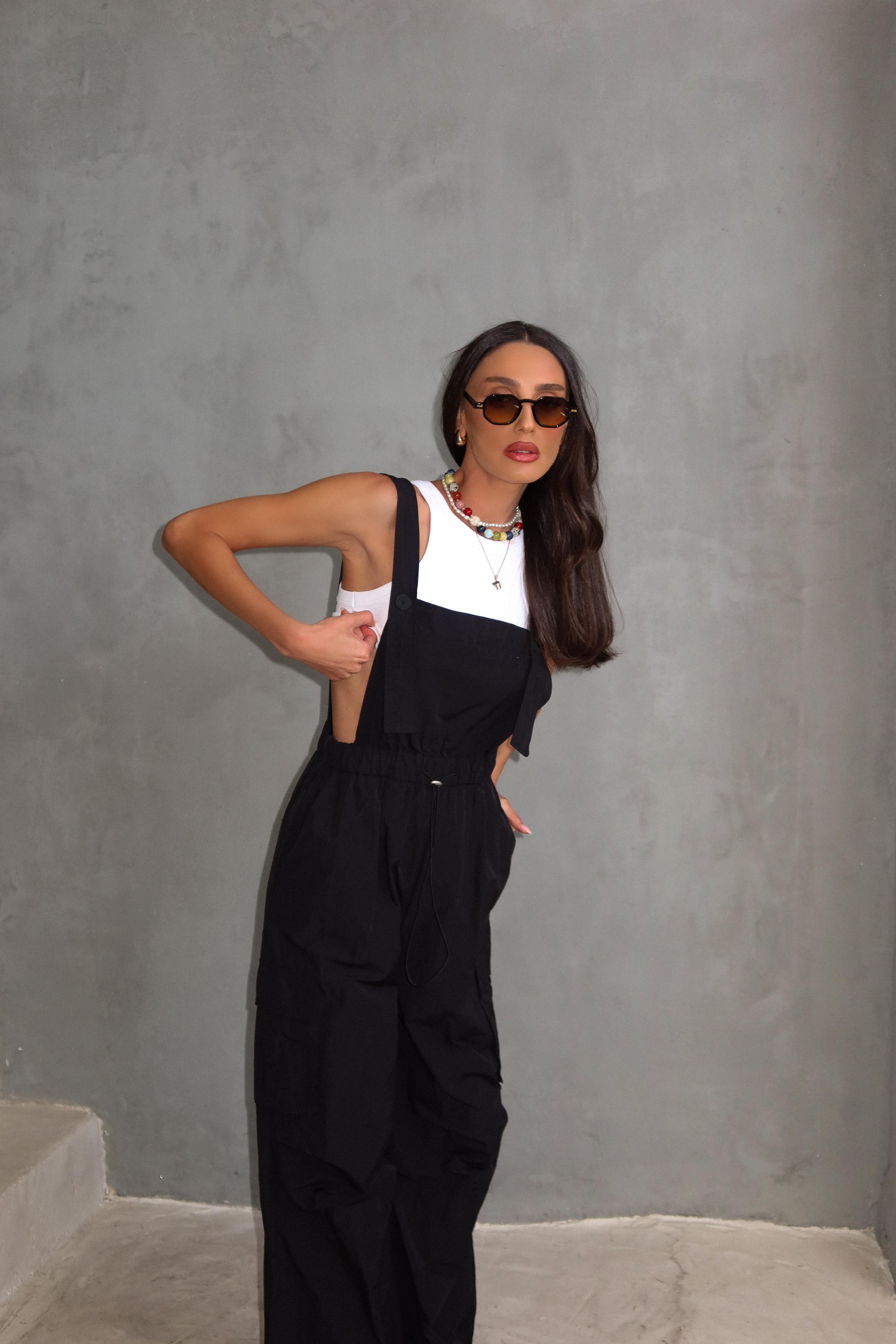 אוברול פיקס שחור