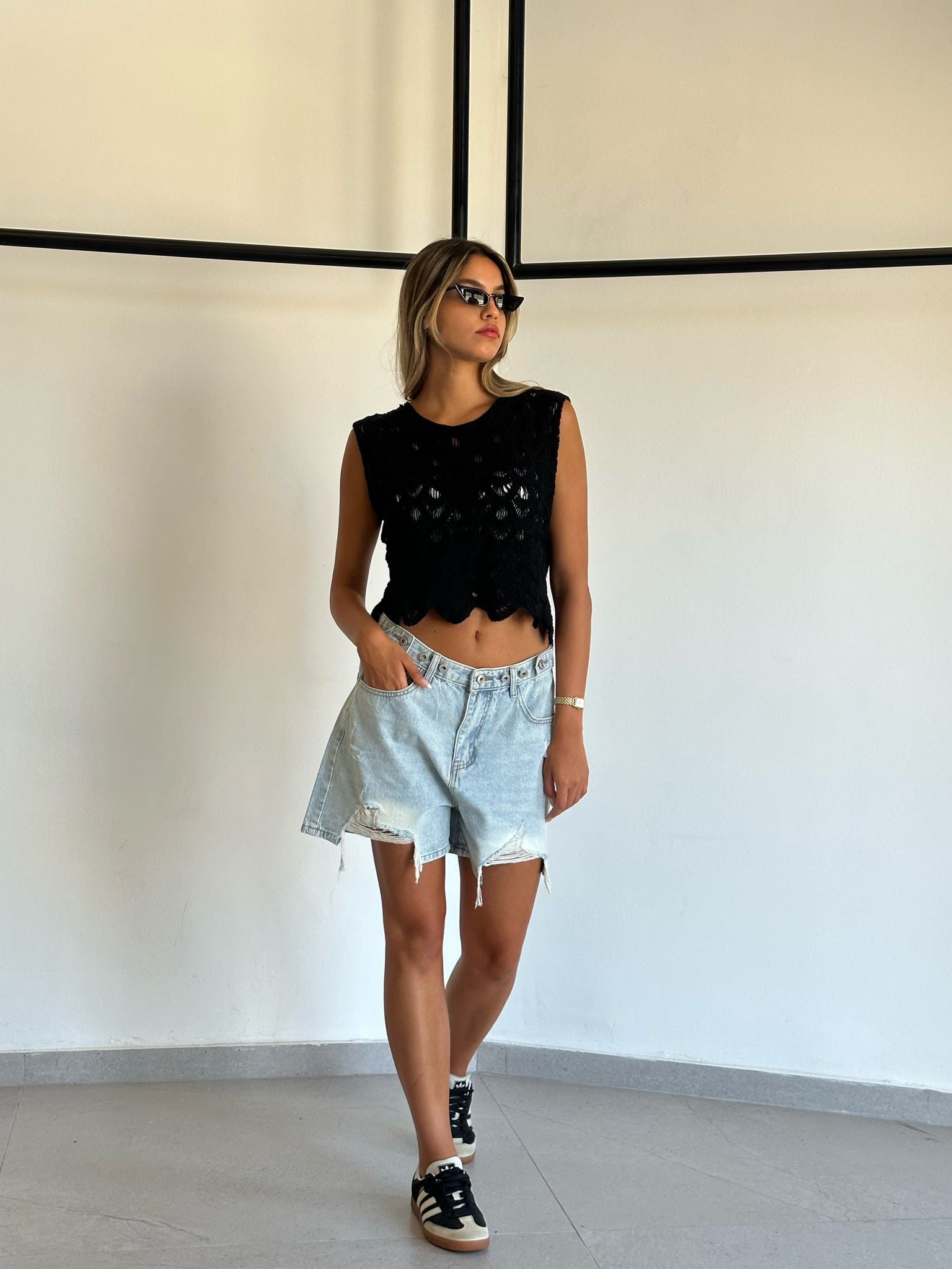 מכנס סאם תכלת