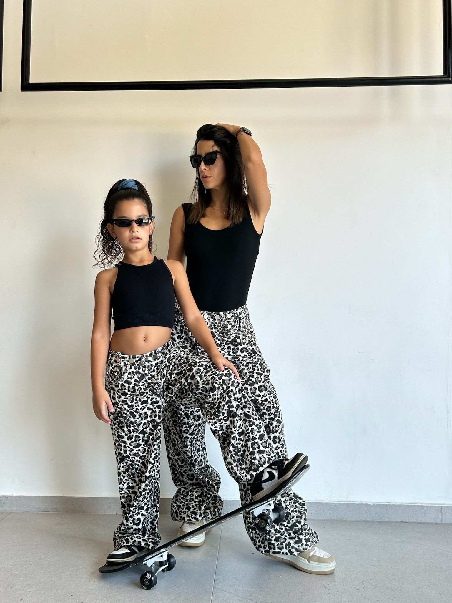 מכנס טאי מנומר לבן