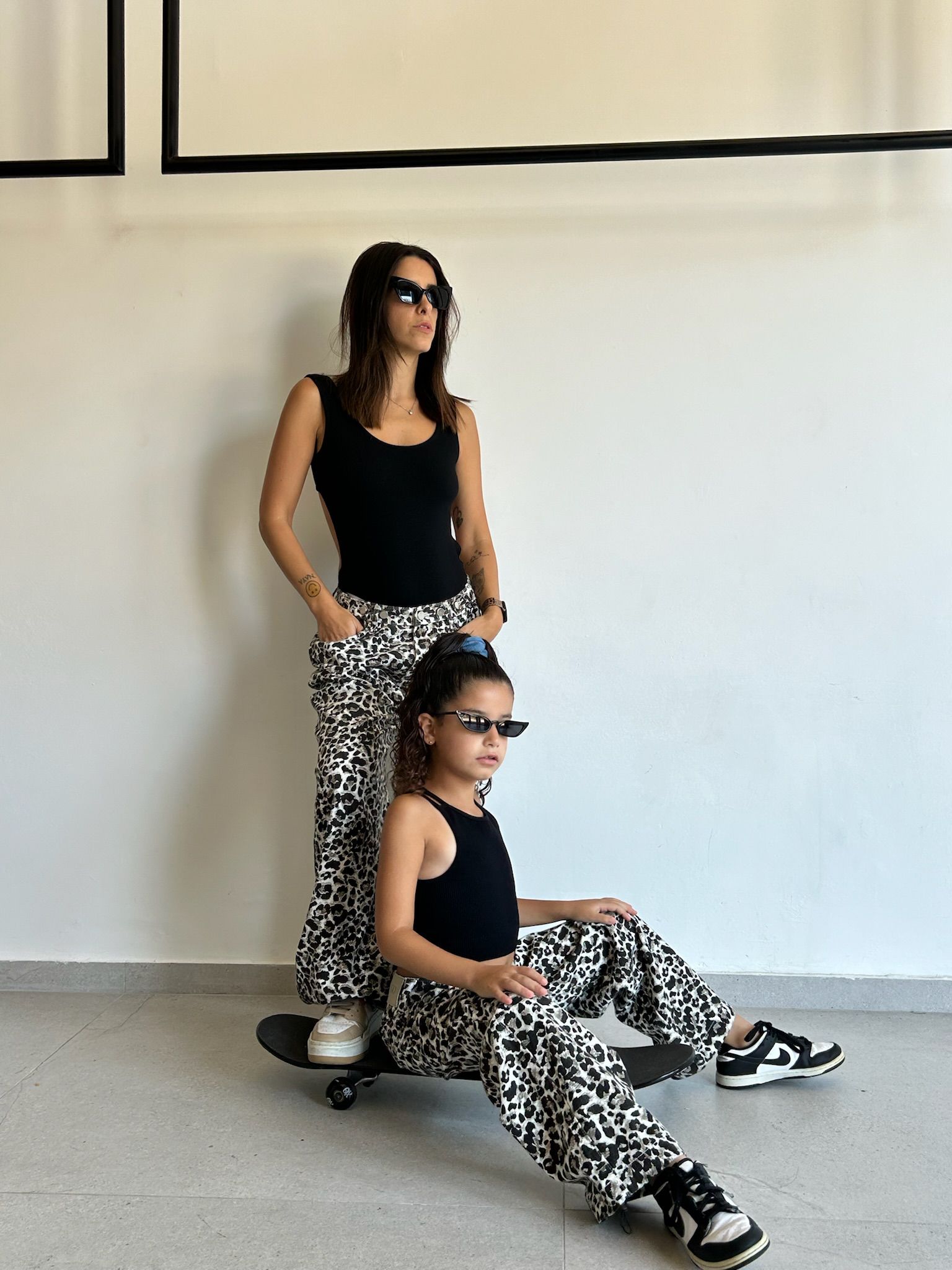 מכנס טאי מנומר לבן