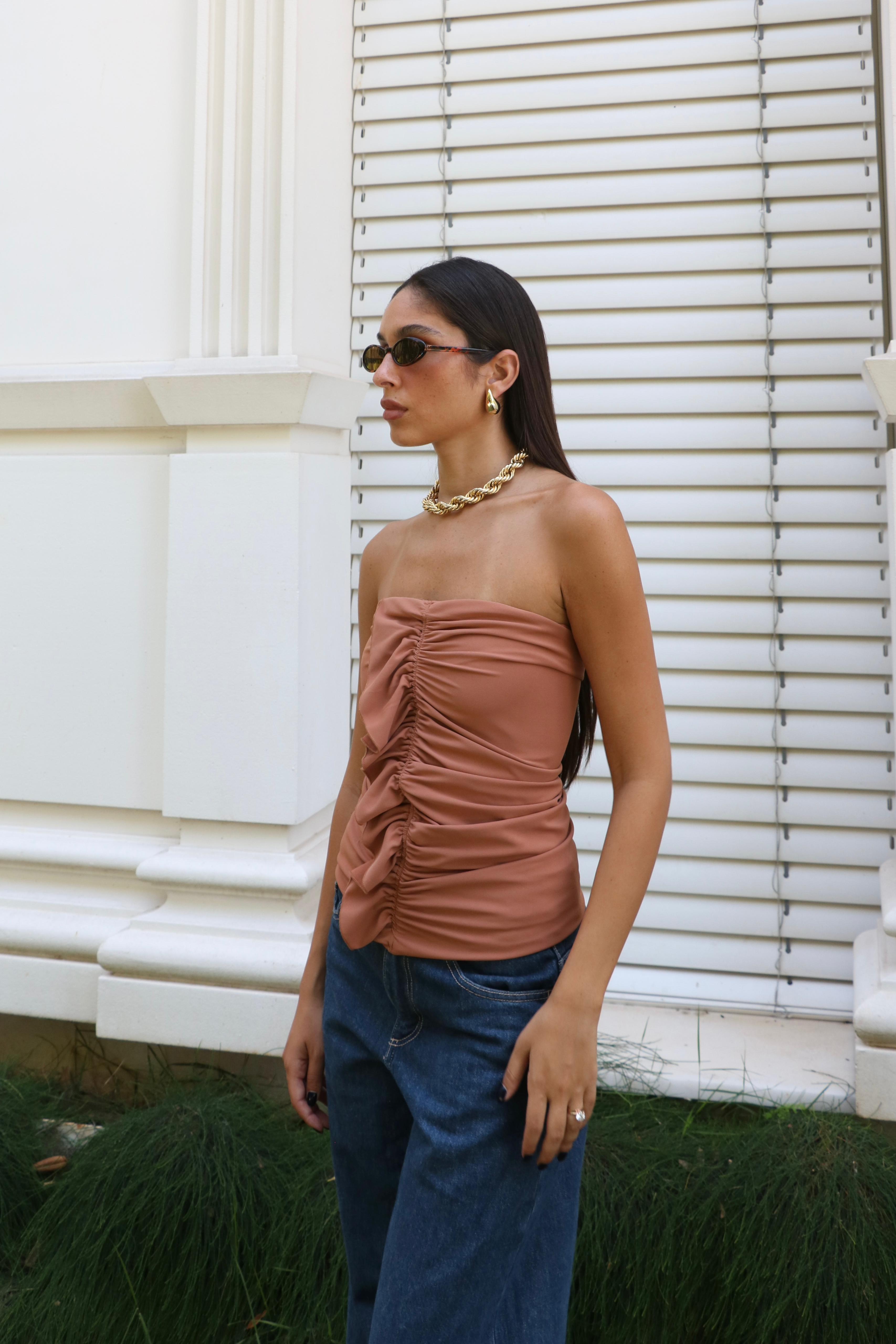 חולצת רוז חום