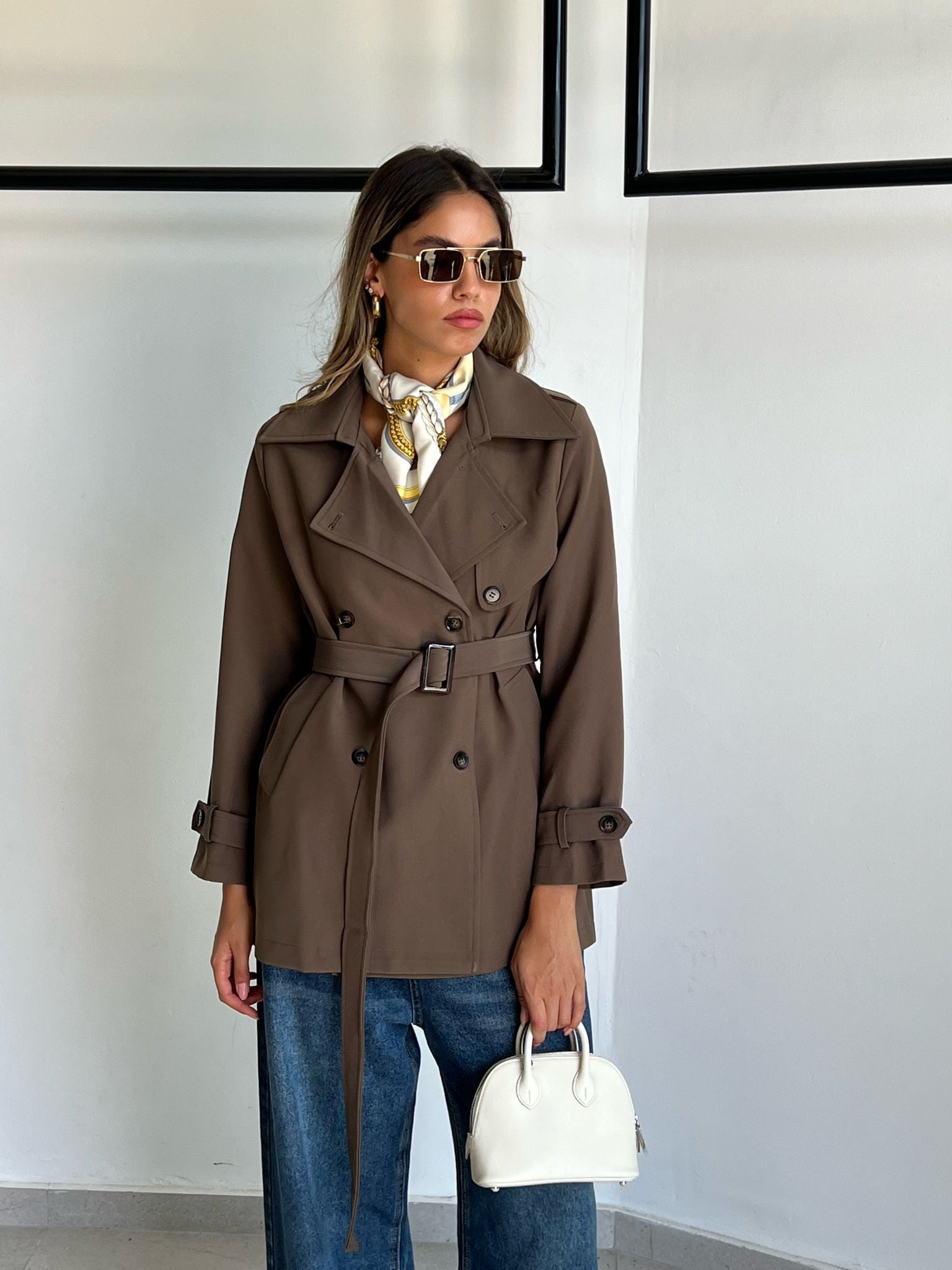 מעיל רומי חום