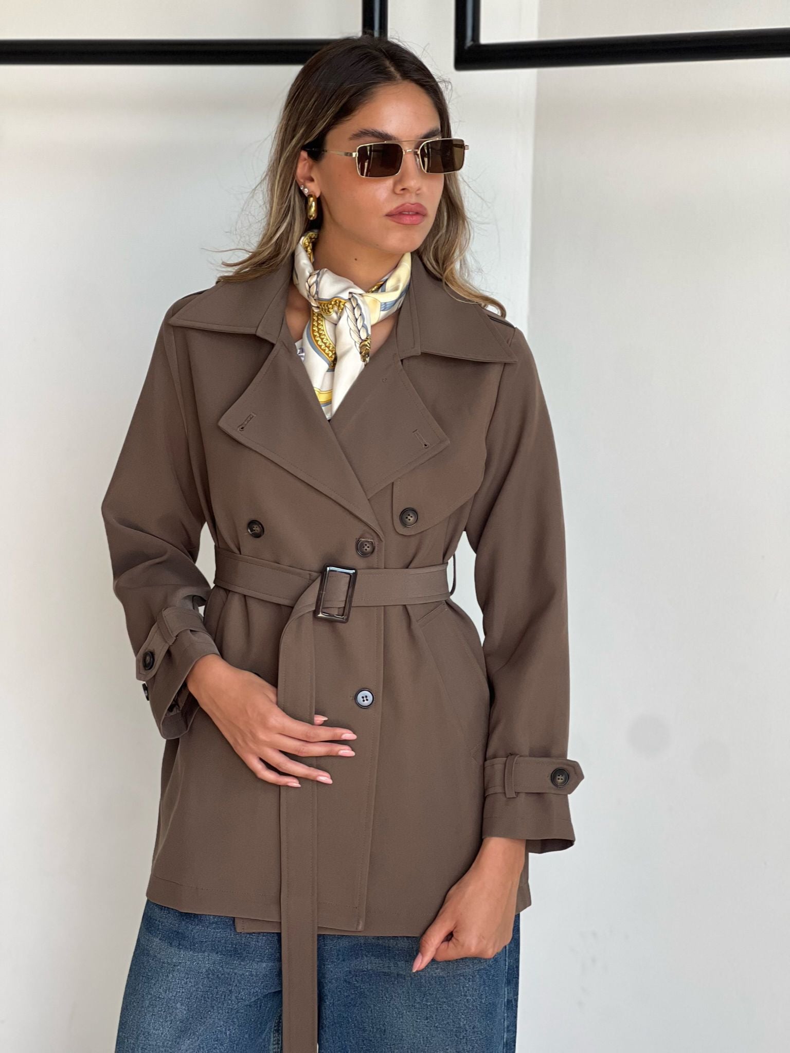 מעיל רומי חום