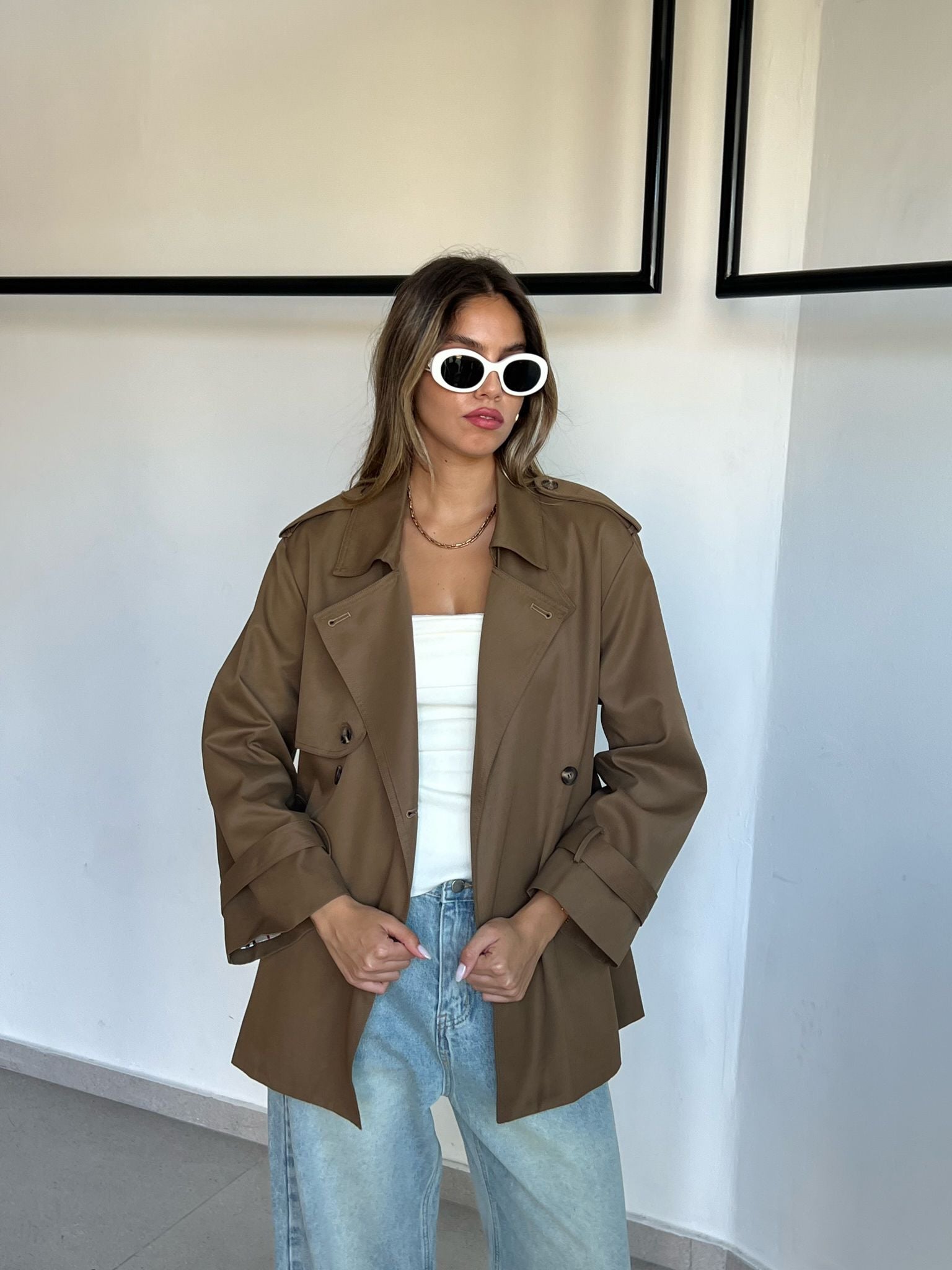 מעיל רומי חום