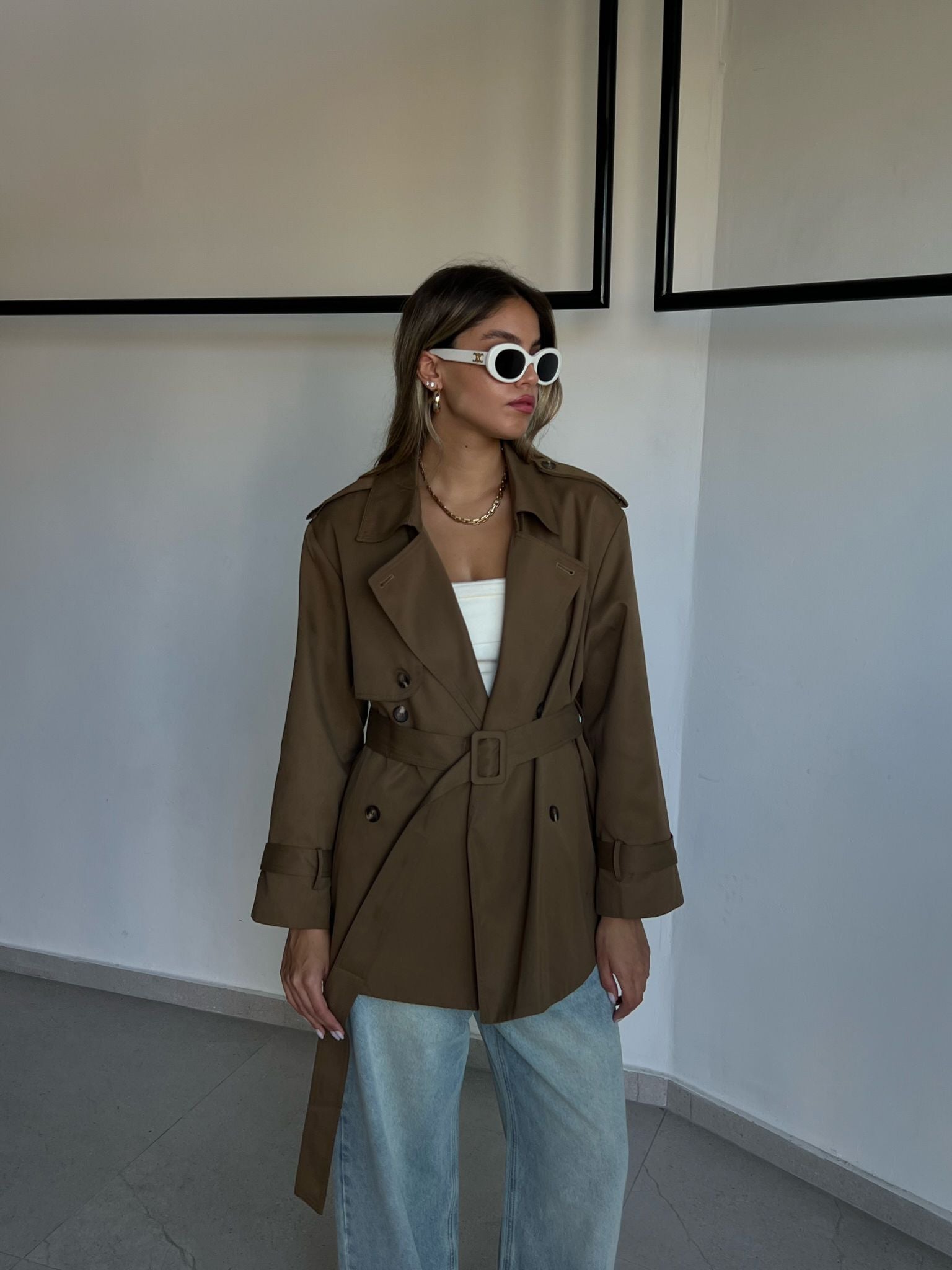 מעיל רומי חום