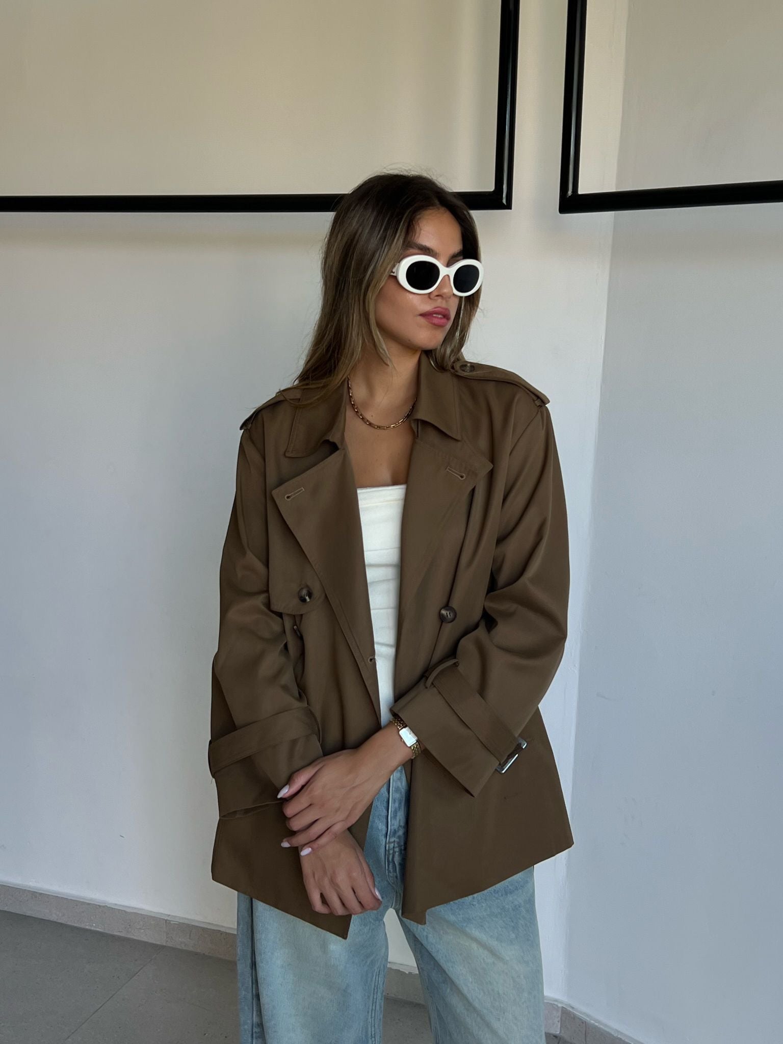 מעיל רומי חום