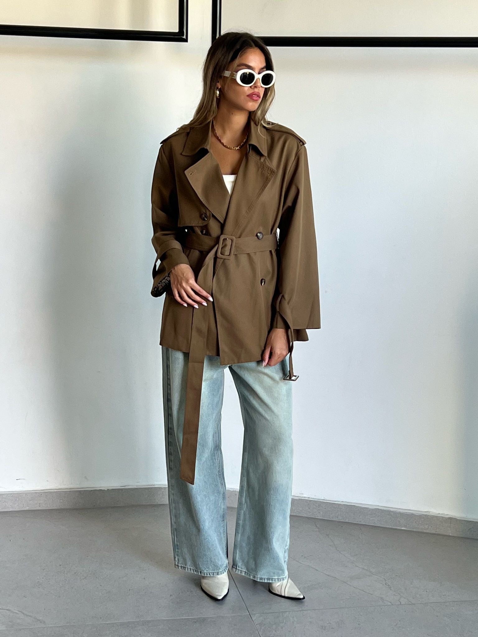 מעיל רומי חום