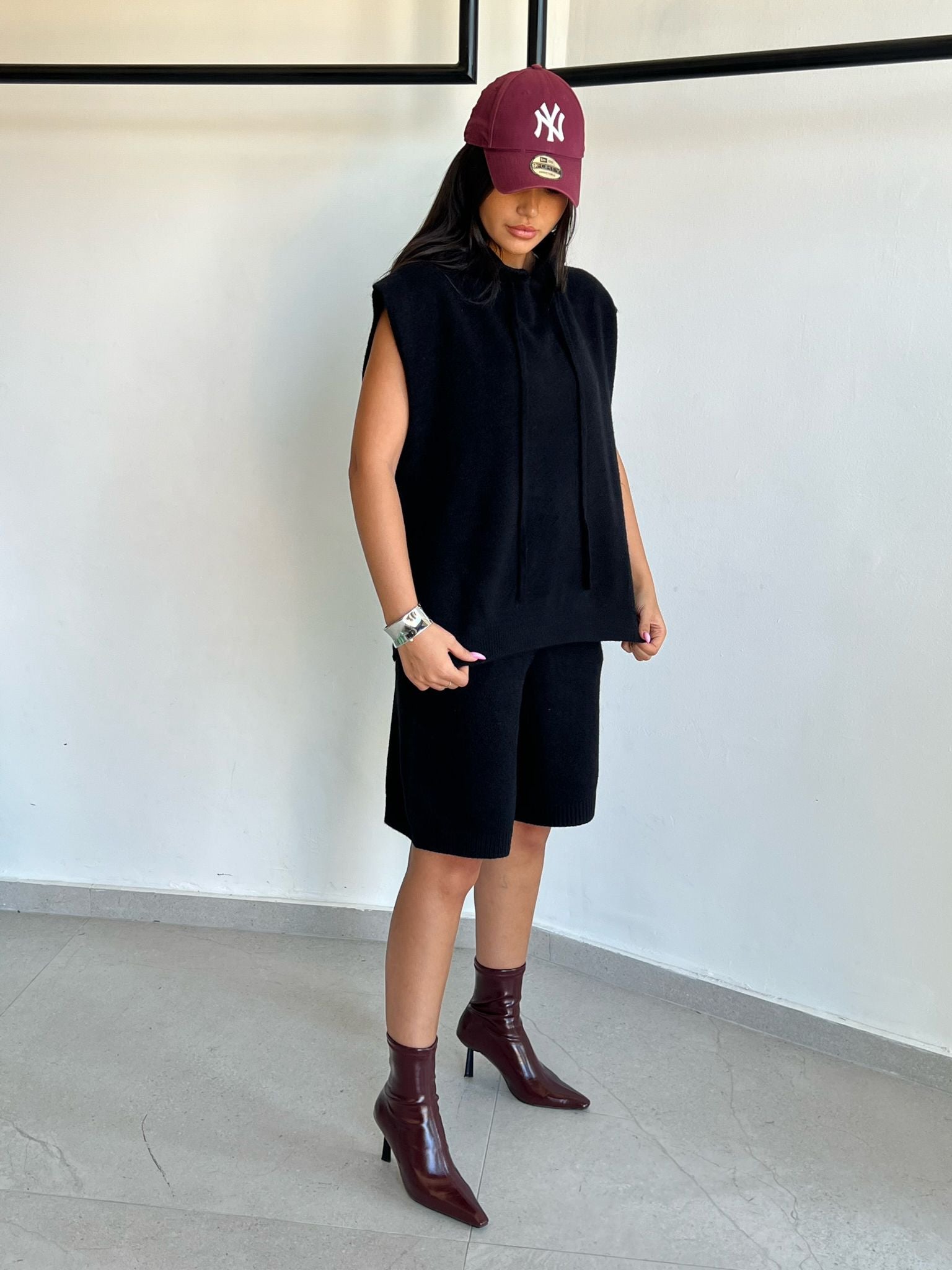 חליפת סריג דוריה שחור