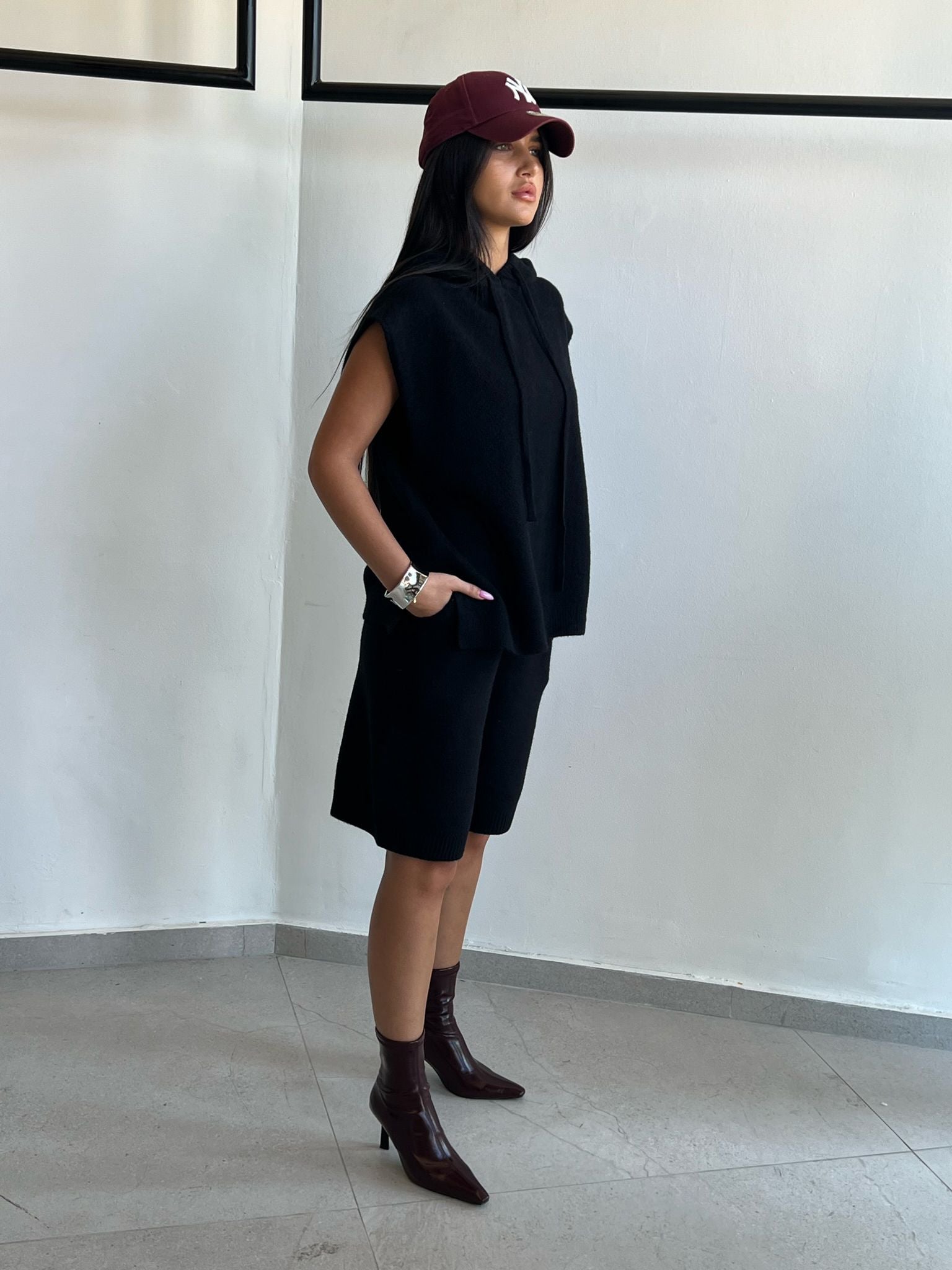 חליפת סריג דוריה שחור