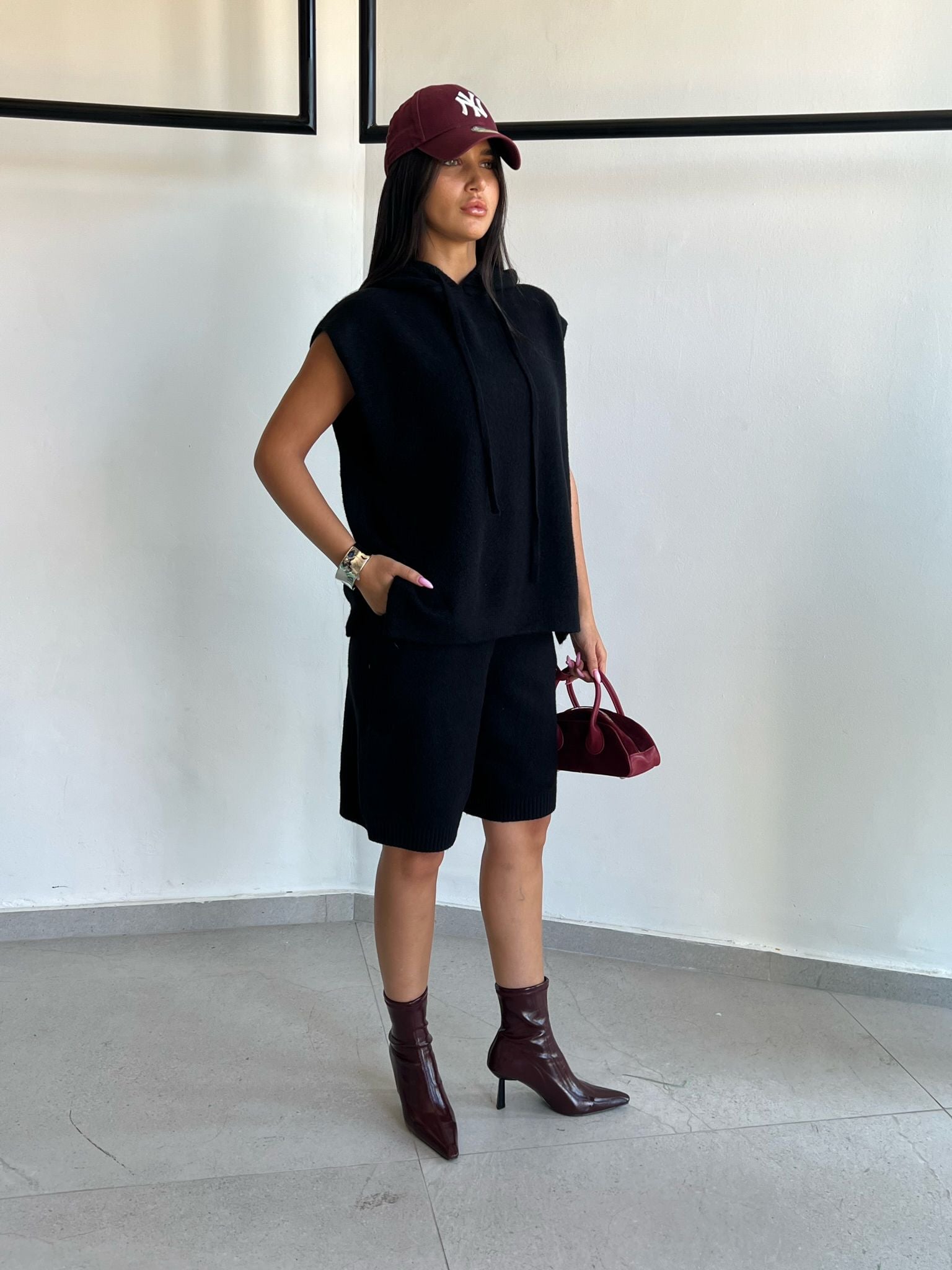 חליפת סריג דוריה שחור